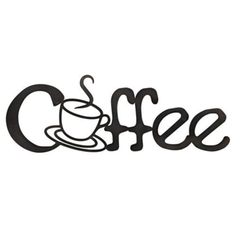 Coffee Metal Cutout Sign - 6.25" high by 20.25" wide
