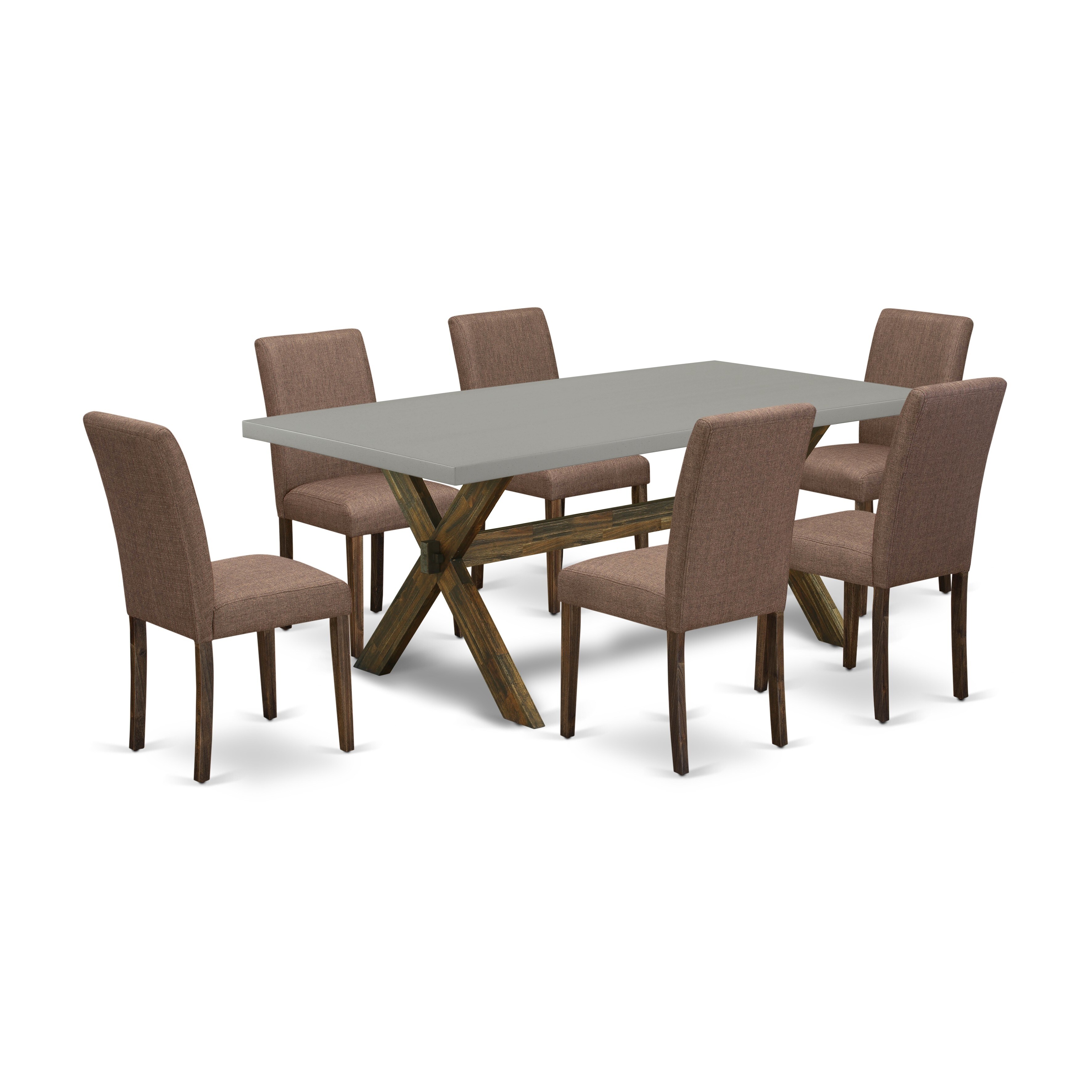 East West Furniture Kitchen Table & Chairs Set - X797AB747-5