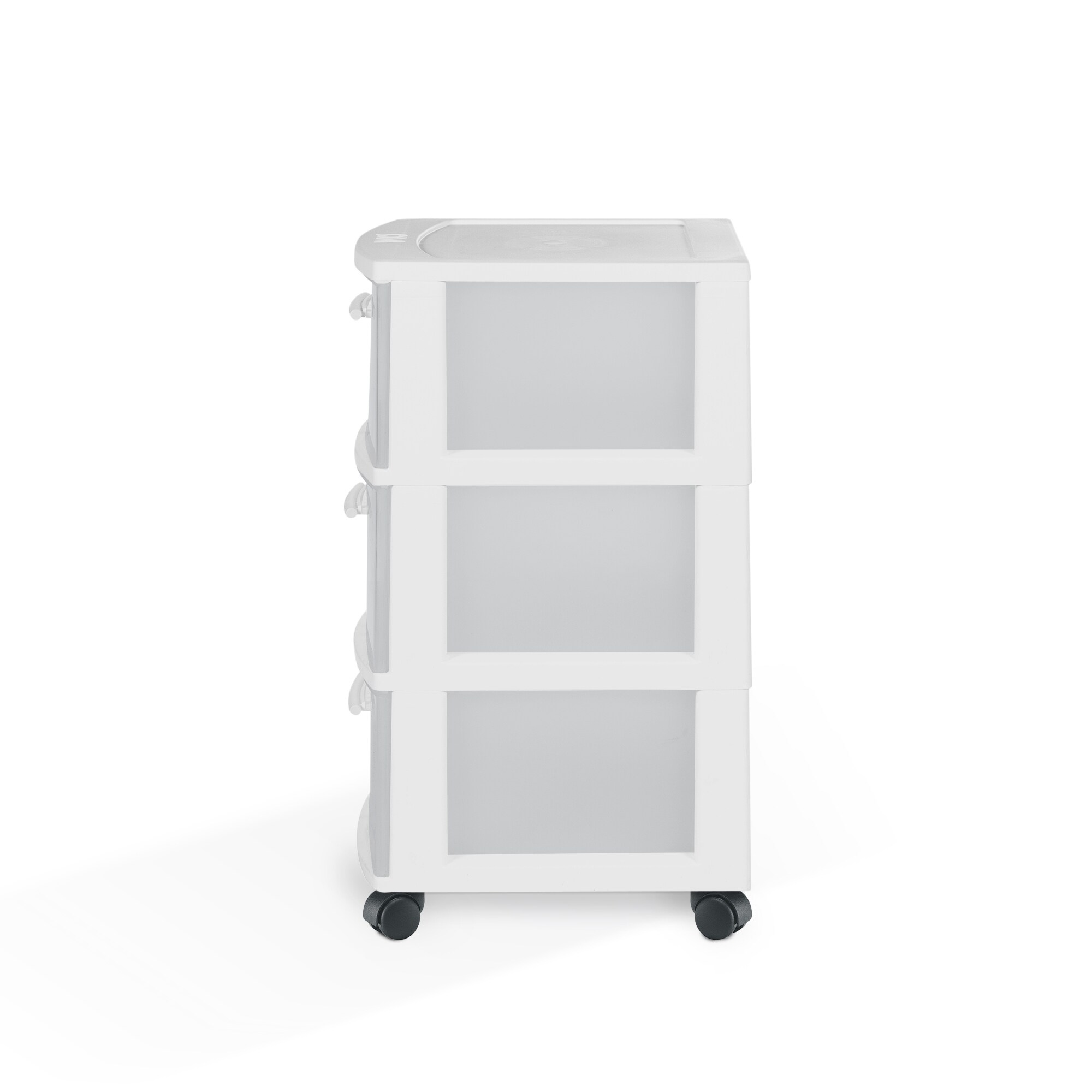 MQ 3-Drawer Plastic Rolling Storage Cart with Casters (2 Pack)