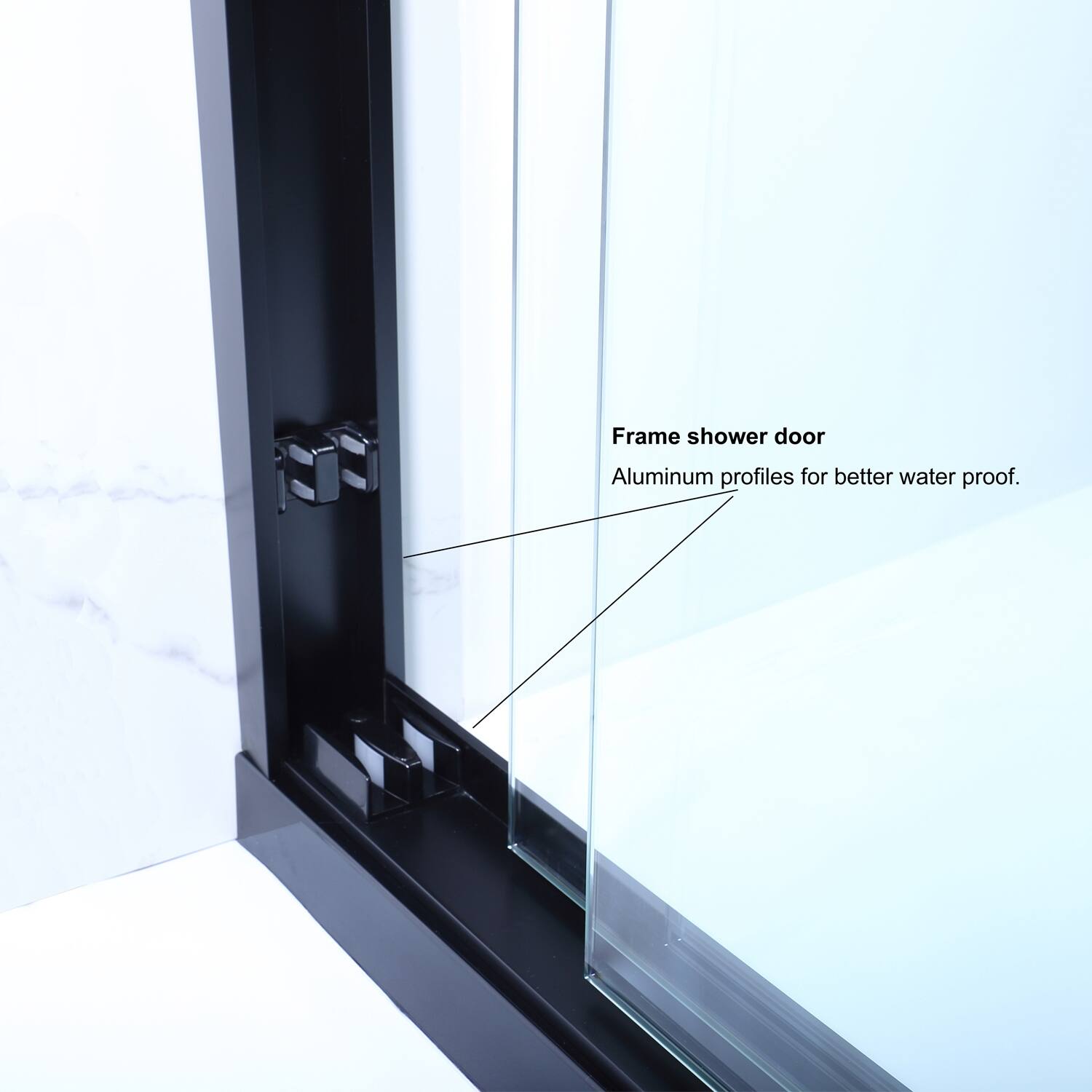 Brescia 60" W x 76" H Sliding Framed Shower Door in Brushed Nickel - 60" W x 76" H