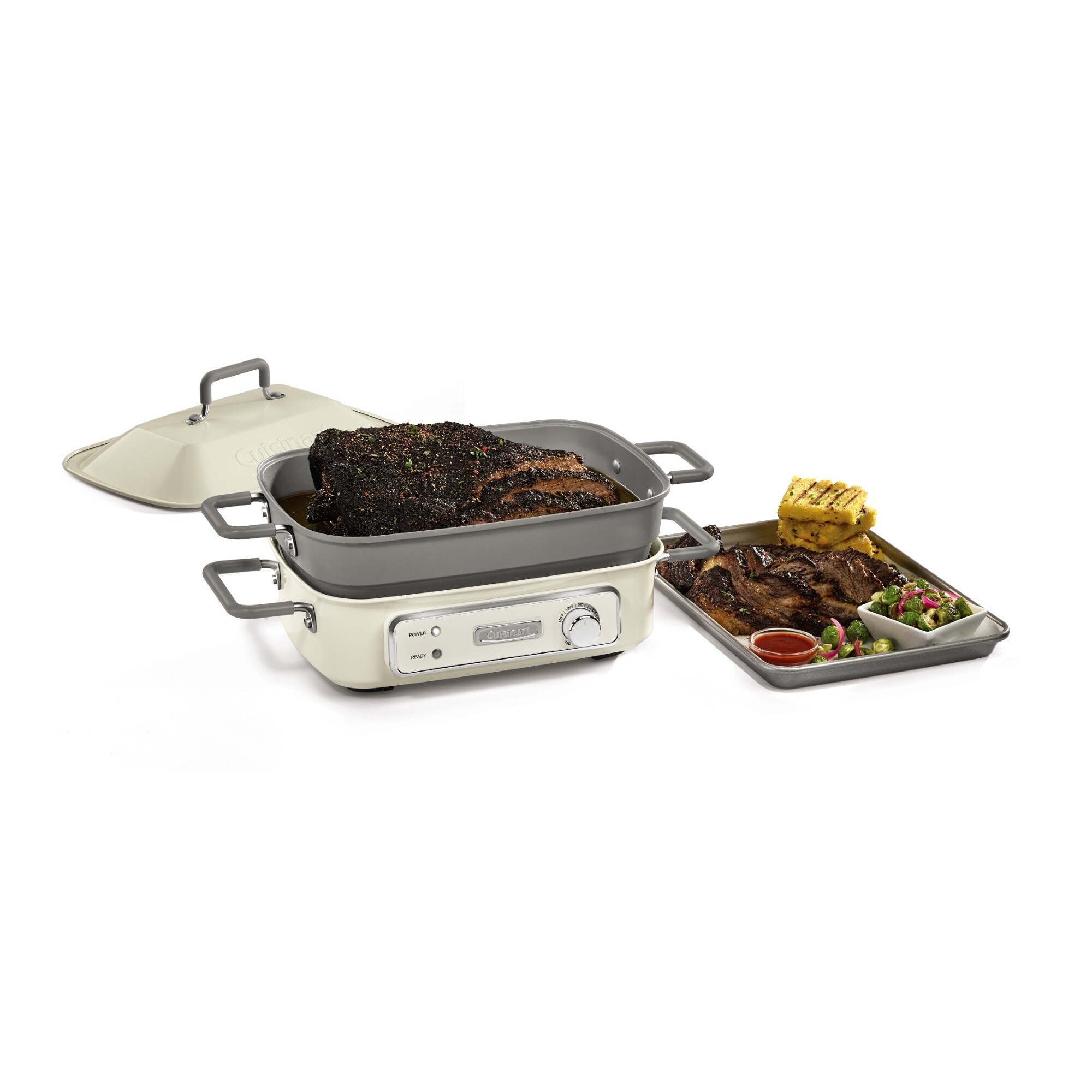 Cuisinart GR-M3 STACK5 Multi-Functional Grill with Grill Brush Bundle
