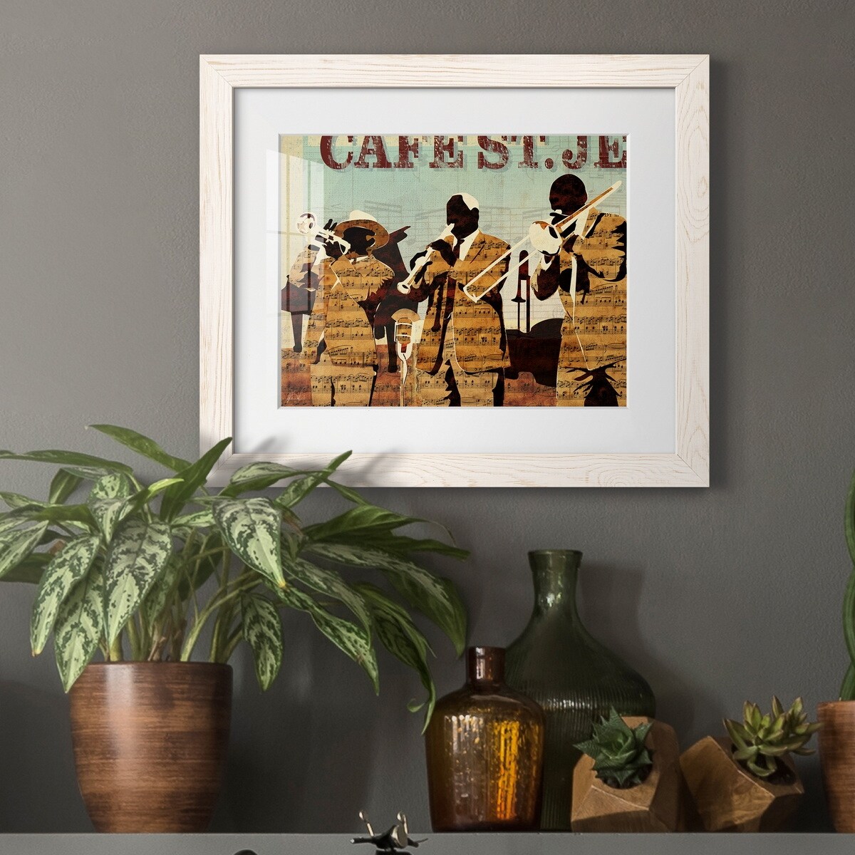 Cafe St. Jean-Premium Framed Print - Ready to Hang