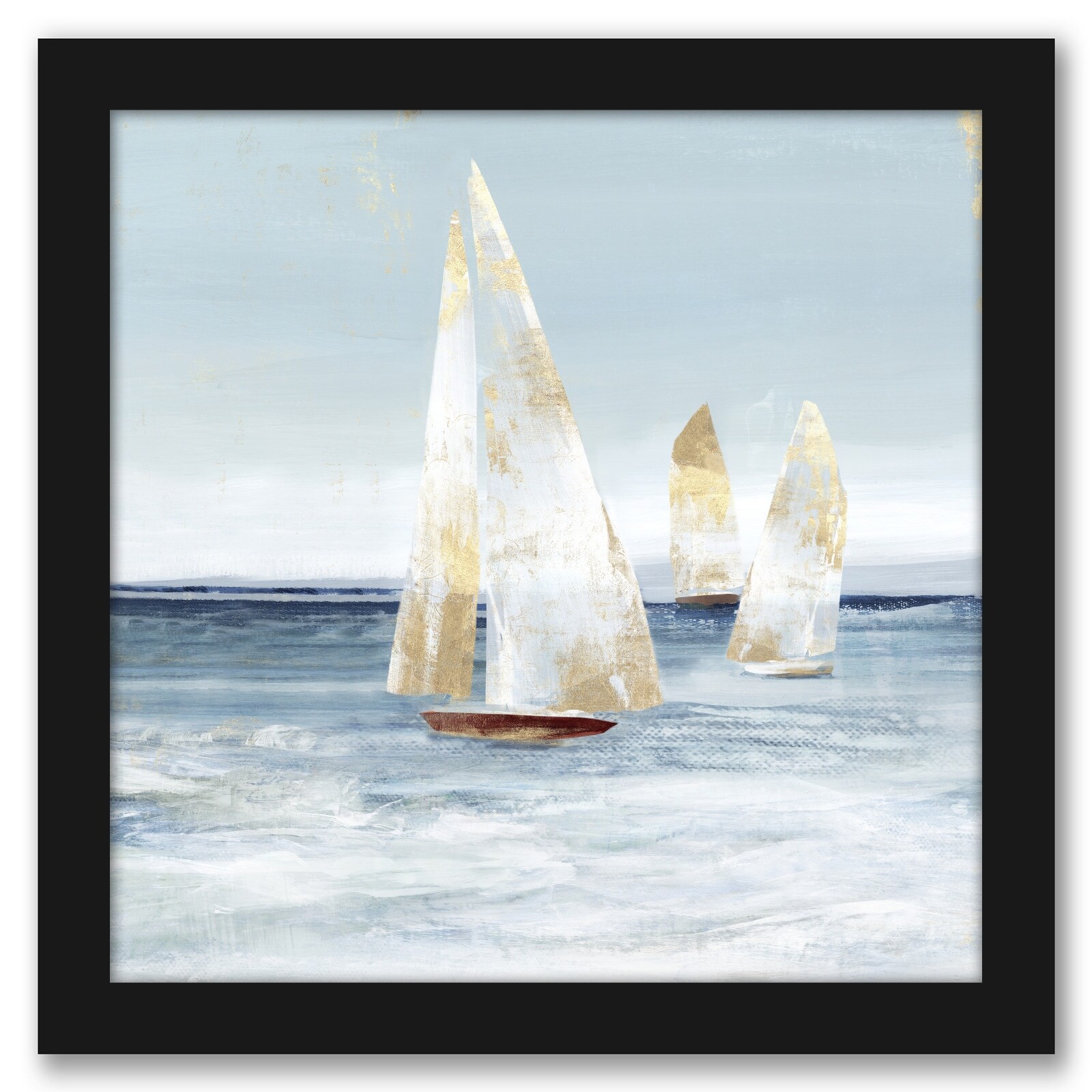 Sailboat Breeze By Pi Creative 2 Piece Framed Print Wall Art Set