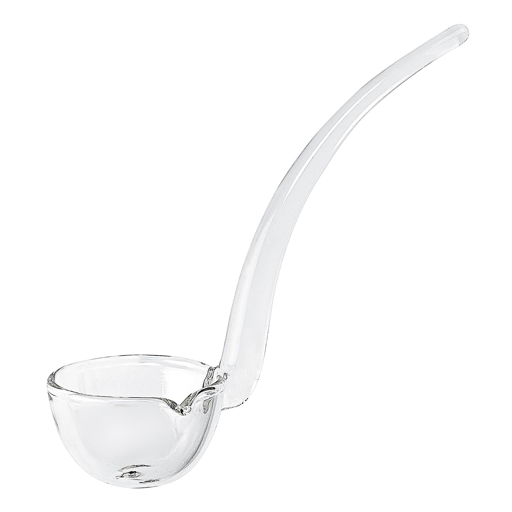 6 Mouth Blown Crystal Gravy Dressing or Sauce Ladle