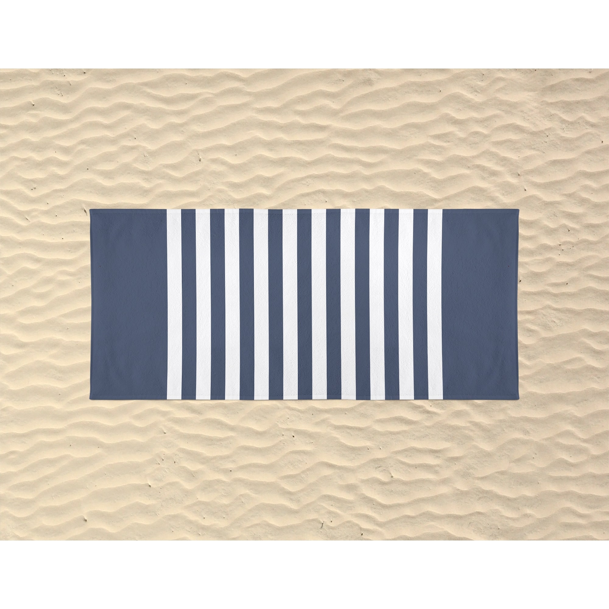 GRELLY BLUE & WHITE Beach Towel By Kavka Designs - 36" x 72"