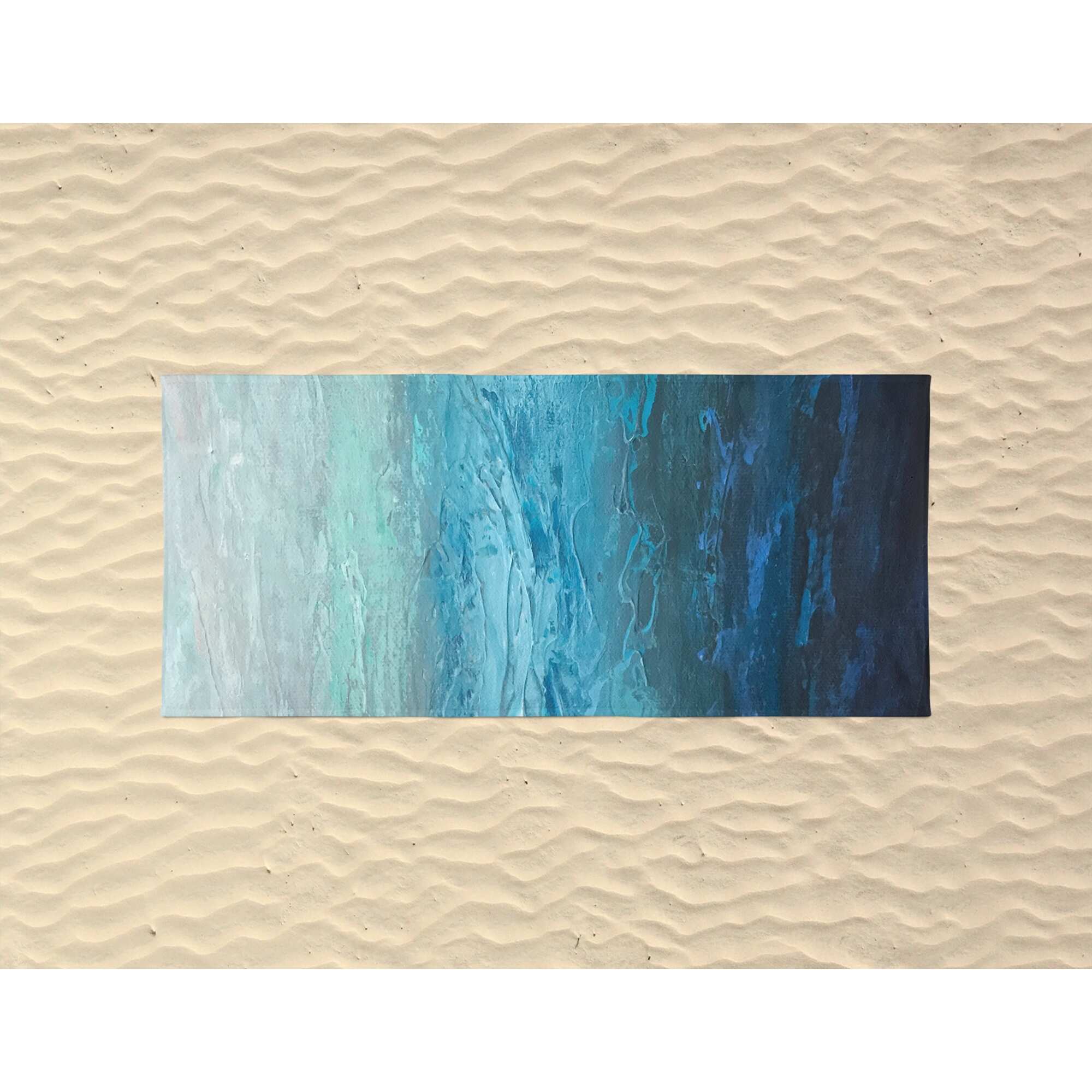BLUE LAGOON Beach Towel By Jessica Osborne - 36" x 72"