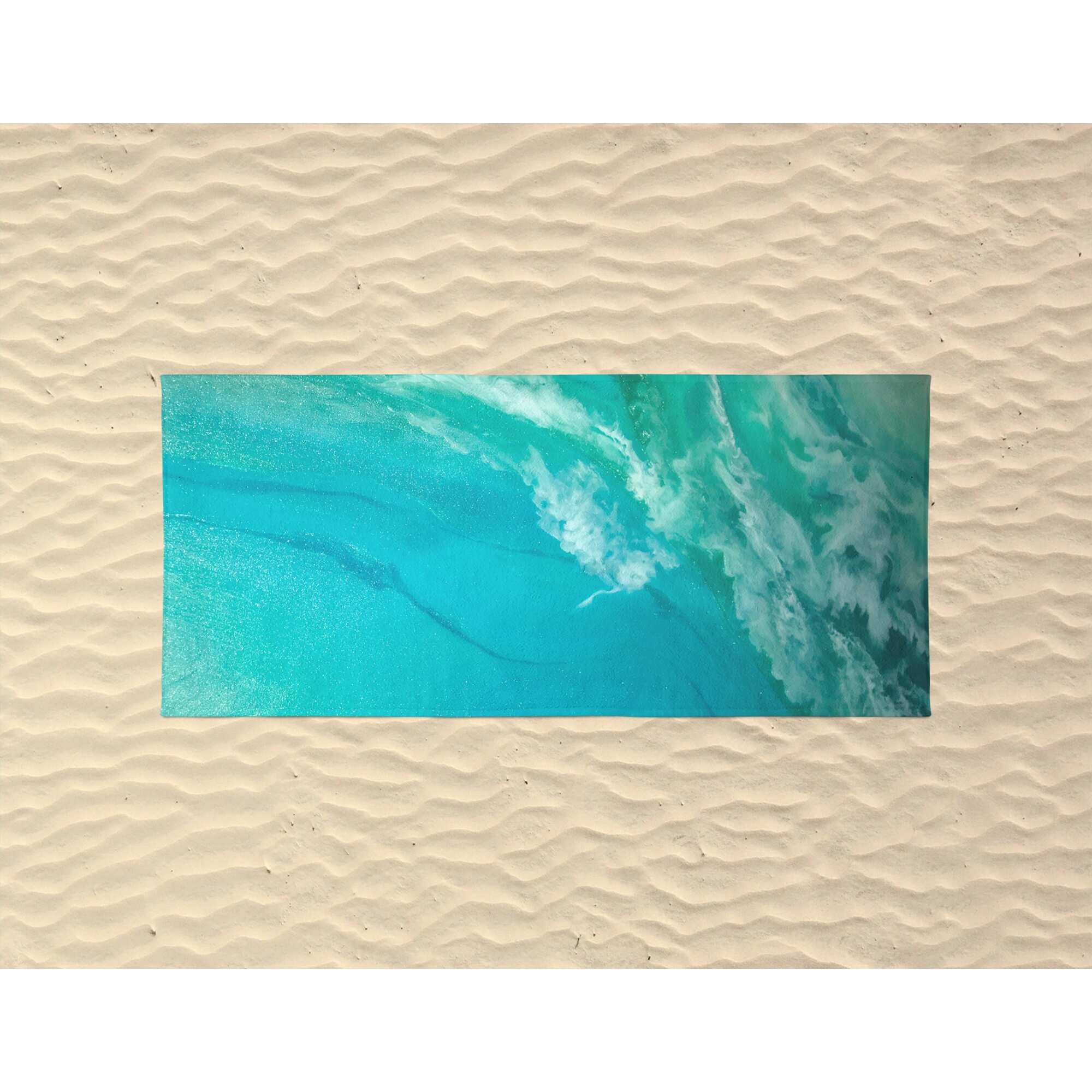 CRYSTAL SEA Beach Towel By Melissa Renee - 36" x 72"