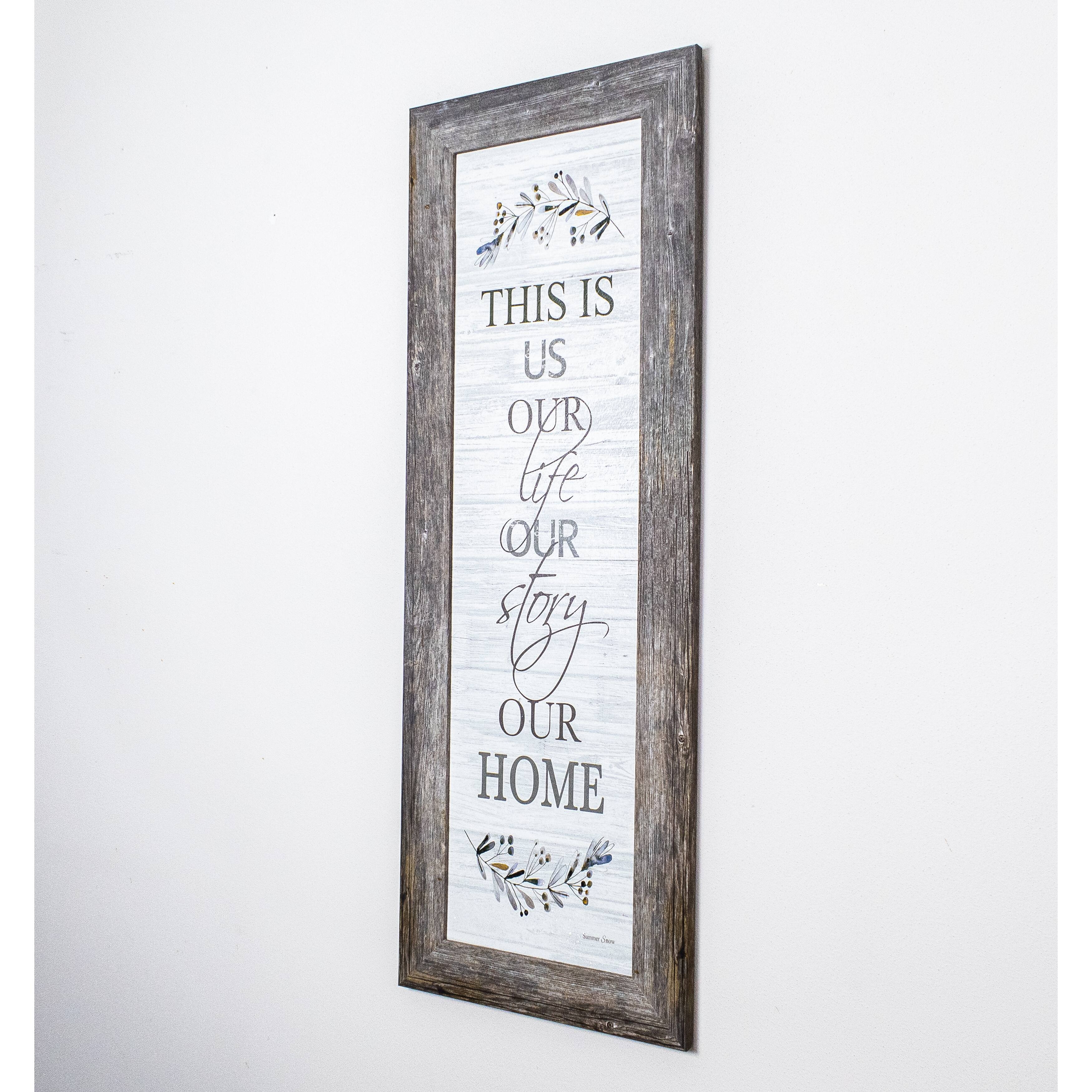 This Is Us Our Life Our Story Our Home Family Gift Decor Vertical