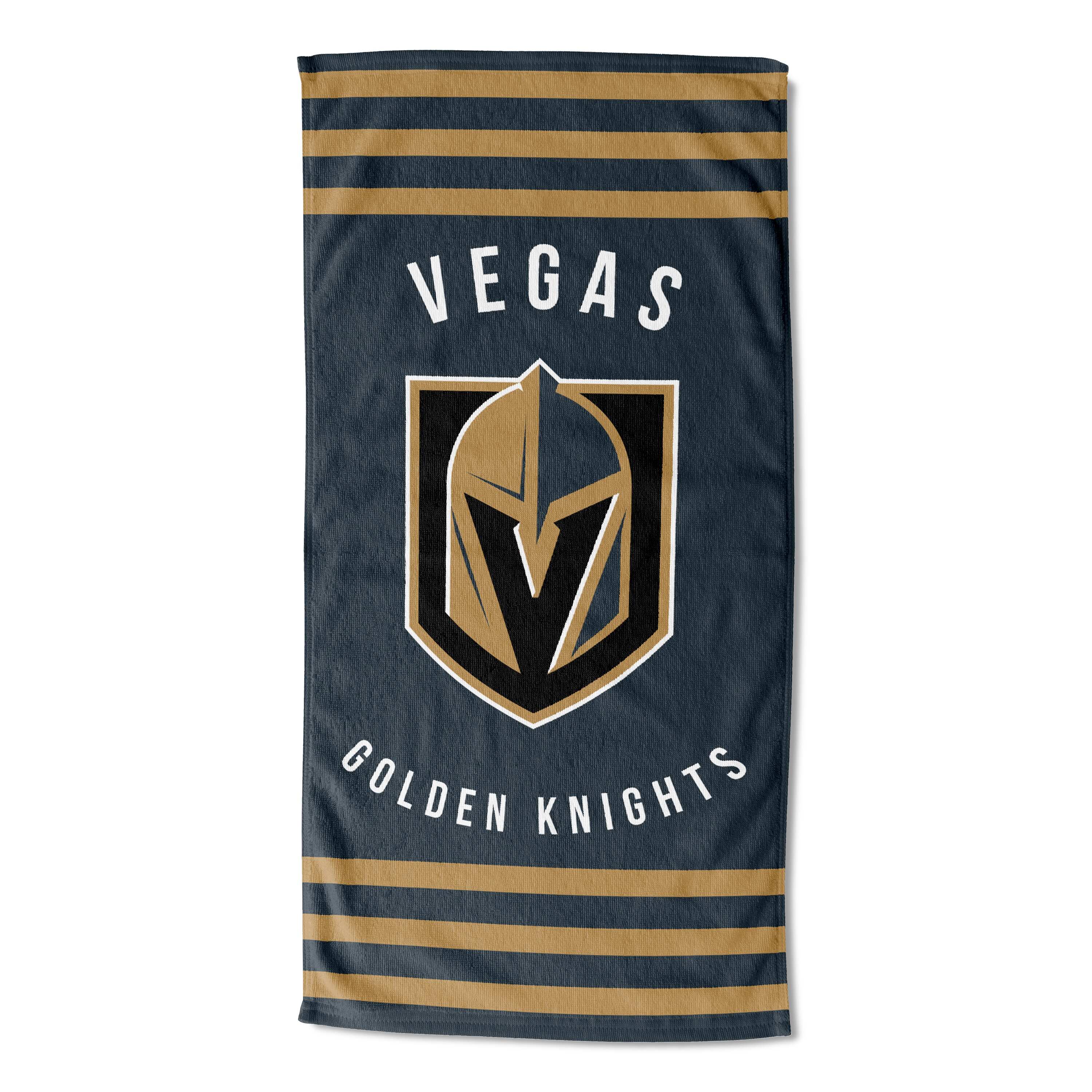 NHL 620 Golden Knights Stripes Beach Towel - 30x60