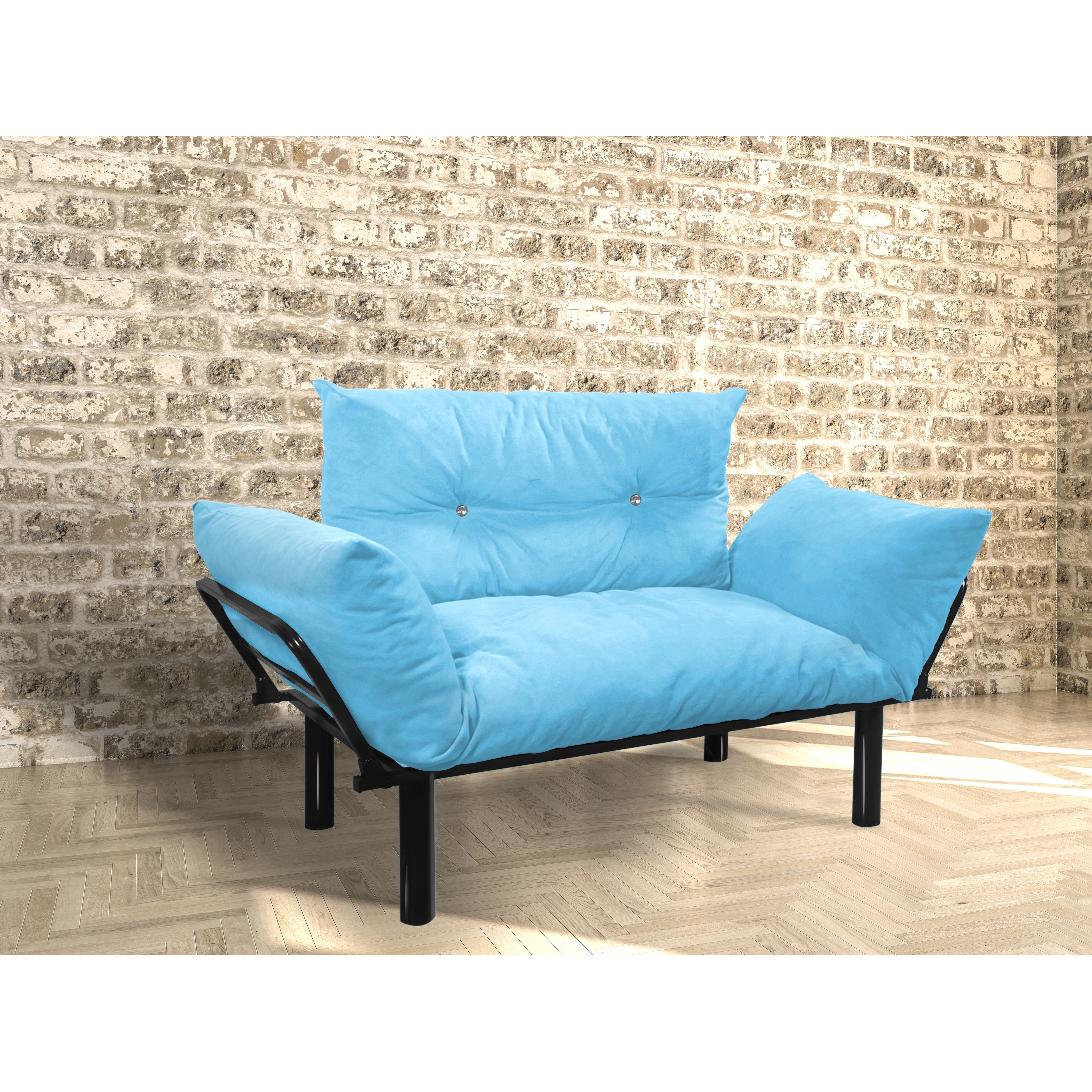 49'' Flared Arms Modern Comfortable Loveseat With Removable Cushions