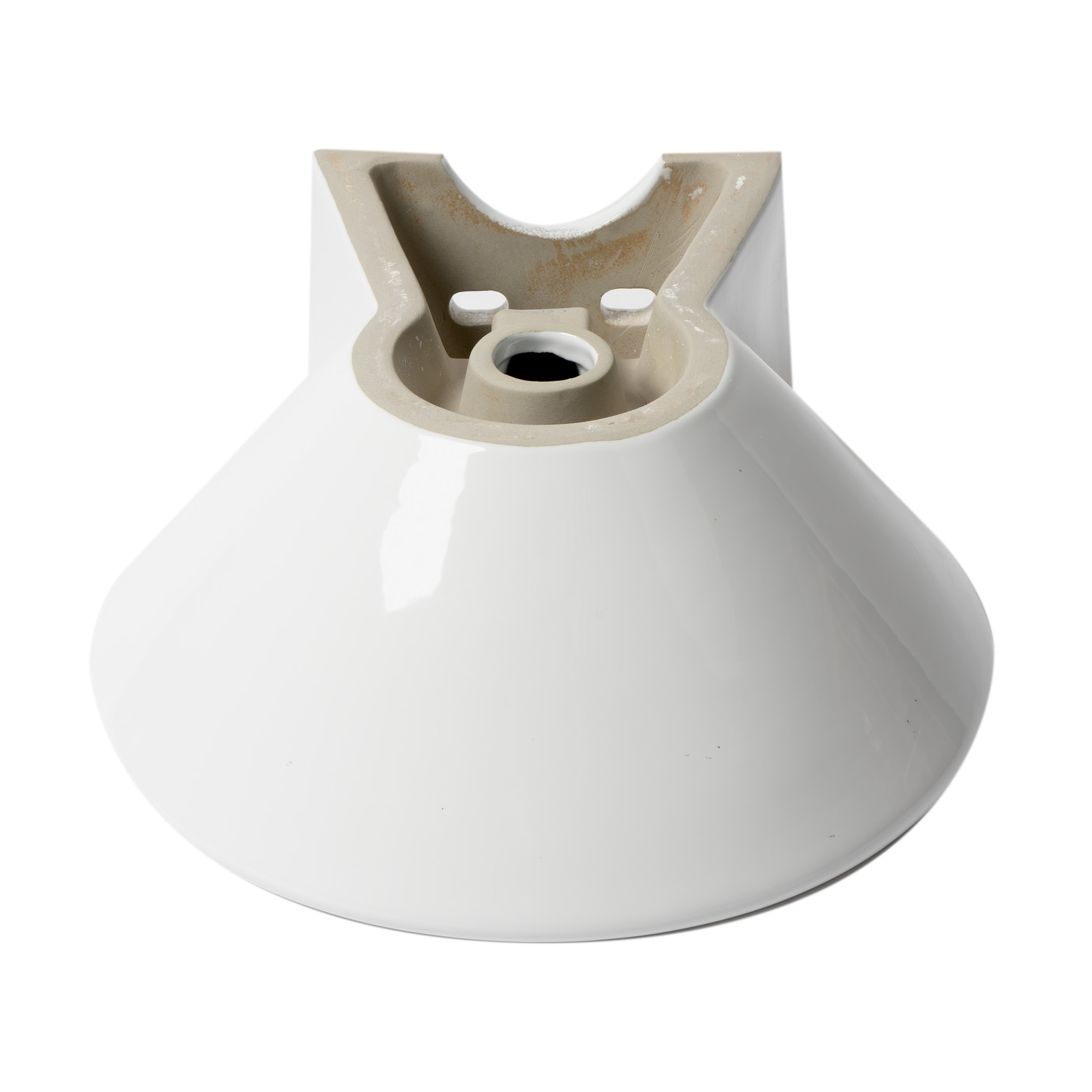 ALFI brand White 17" Round Wall Mounted Ceramic Sink with Faucet Hole