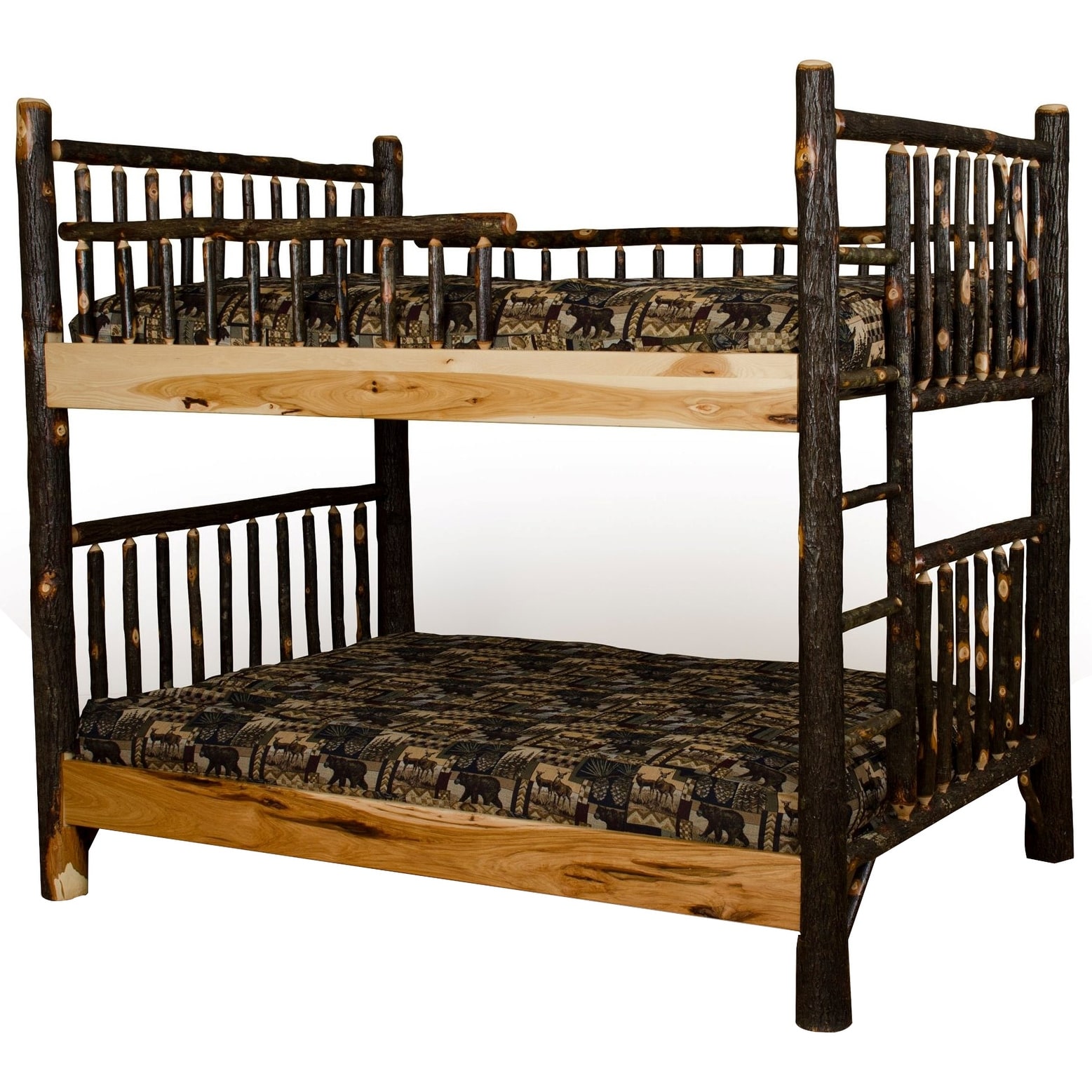 Hickory Log Bunk Bed Frame