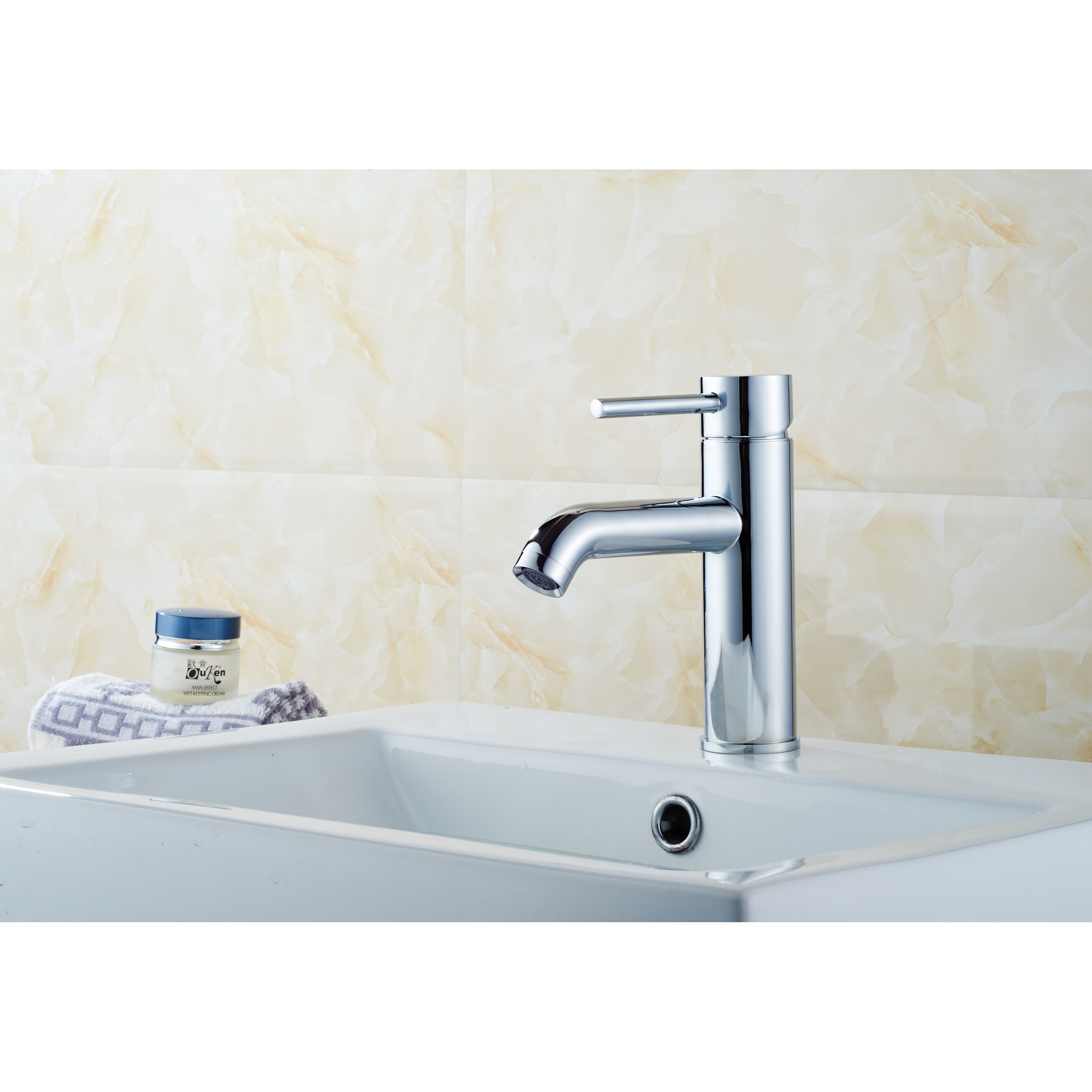 American Imaginations 21.5-in. W 1 Hole Ceramic Top Set In White Color - Overflow Drain Incl.
