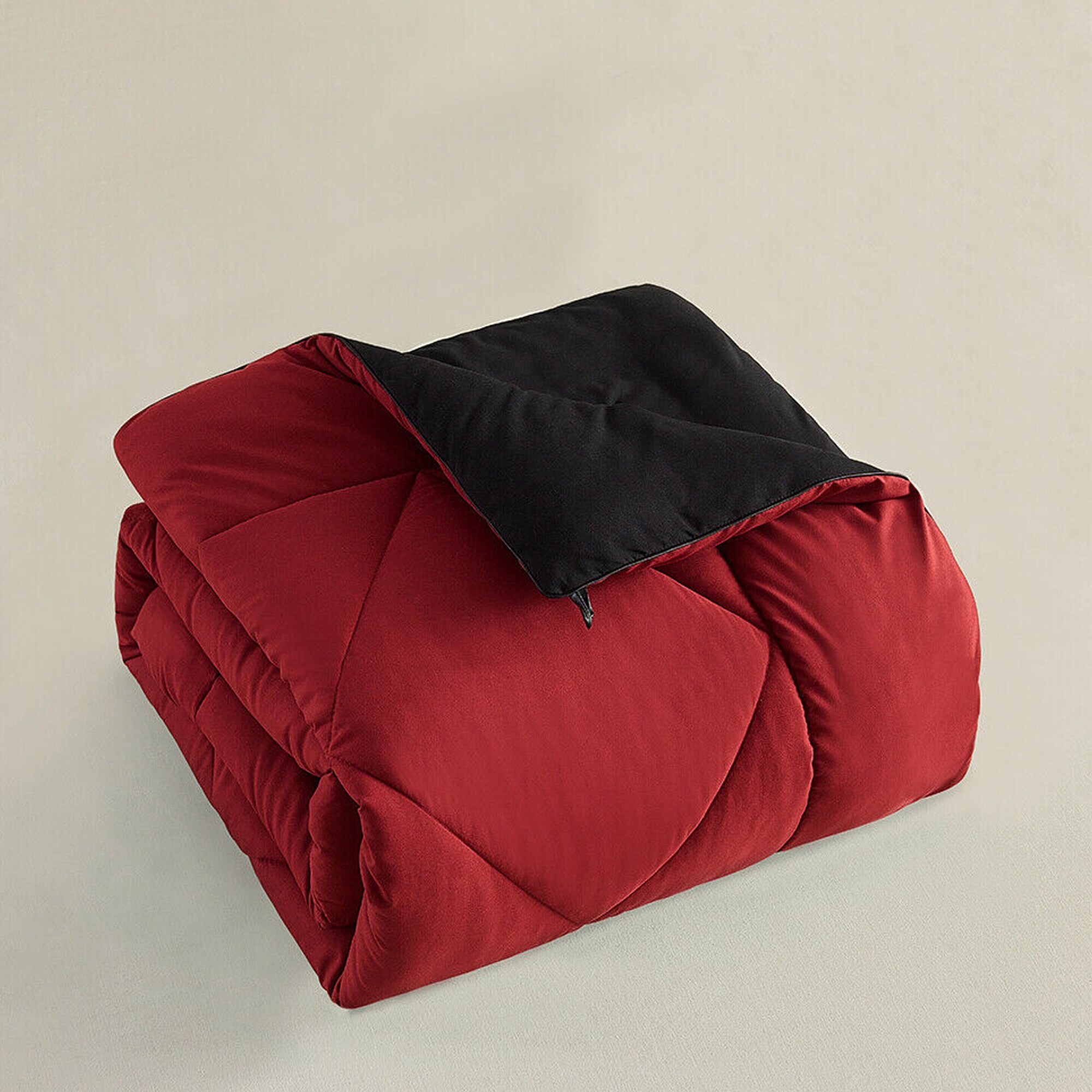 Ultra Soft Premium Down Alternative Reversible Comforter King Burgandy