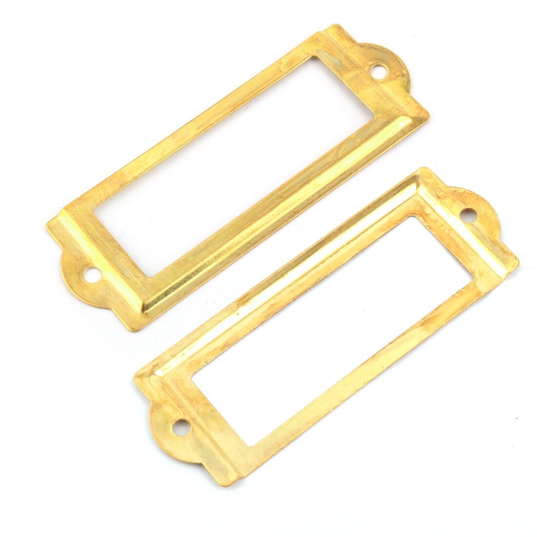 Library Drawer Cabinet Box Tag Label Card Frame Holder 83 x 30mm 30pcs - Gold Tone - 3.3" x 1.2"(L*W)
