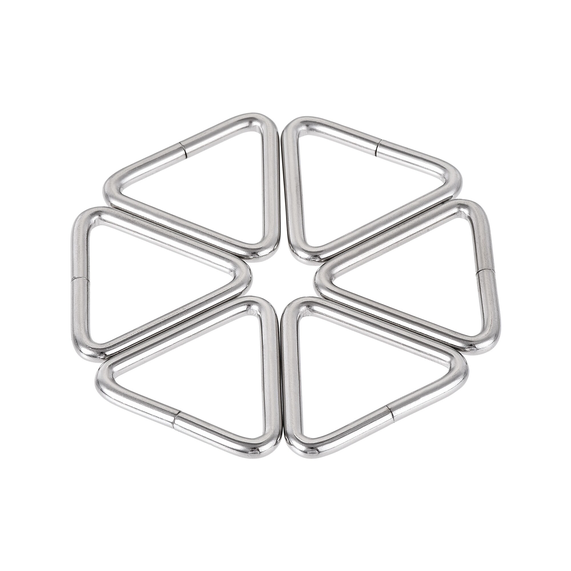 Metal Triangle Ring Buckle 0.98" Inner Width for Strap Craft DIY 30pcs