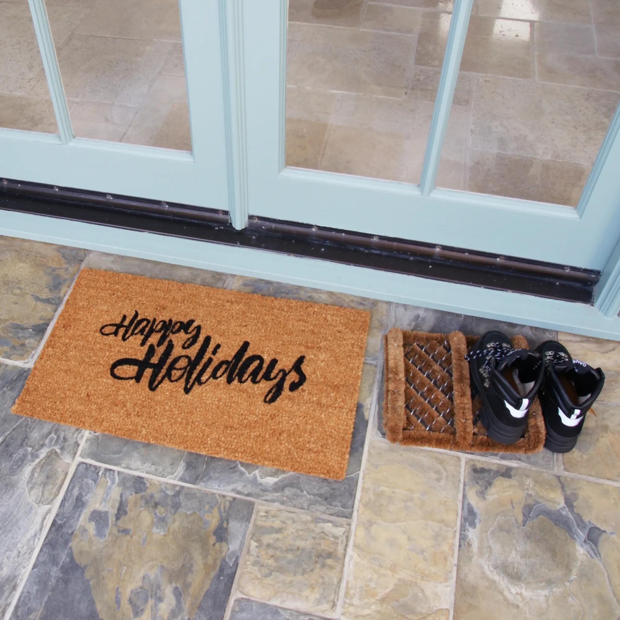 Rubber-Cal Friends and Family "Christmas Decor" Doormat Kit - 18" x 30" - 4 Door Mats