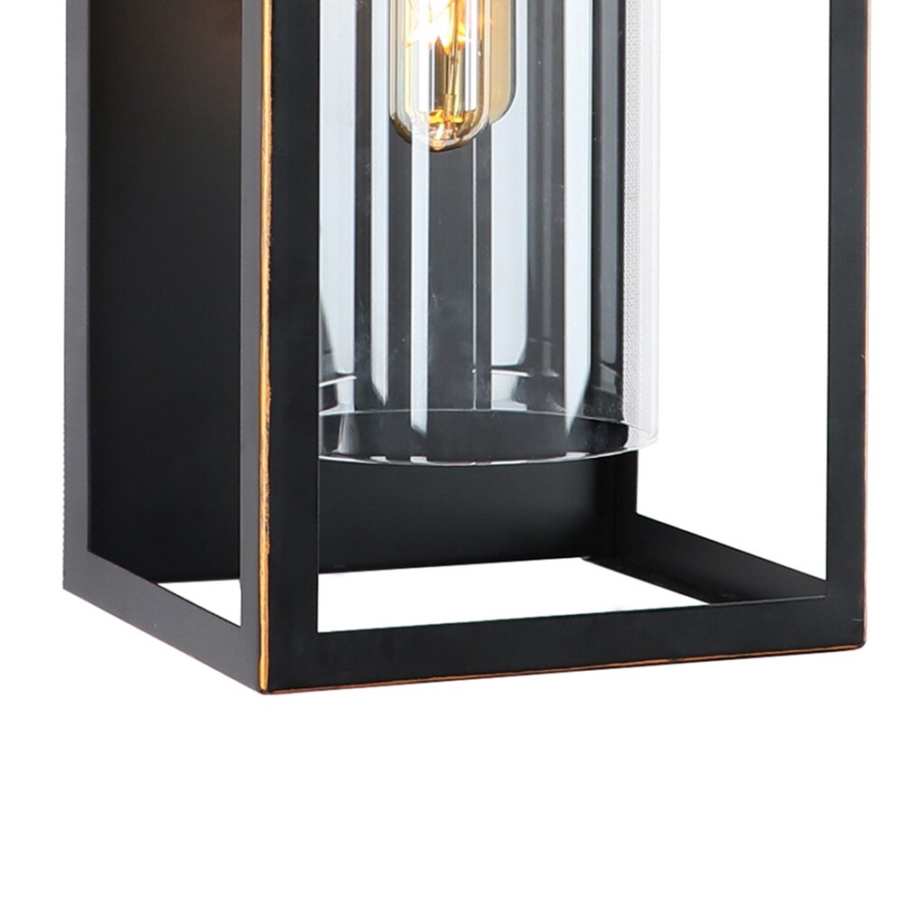 Coleen1 Light Outdoor Wall Lantern in Imperial Black