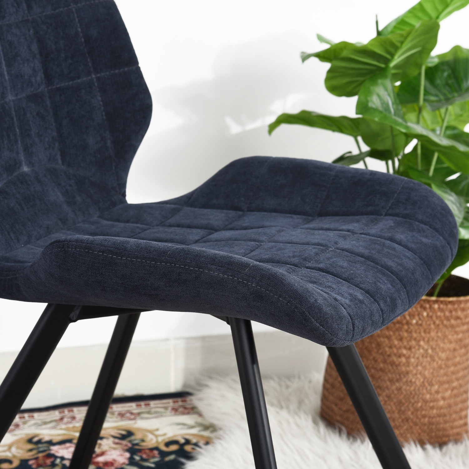 Homy Casa Mid-Century Modern Upholstered Dining Chair(Set of 2) - Set of 2
