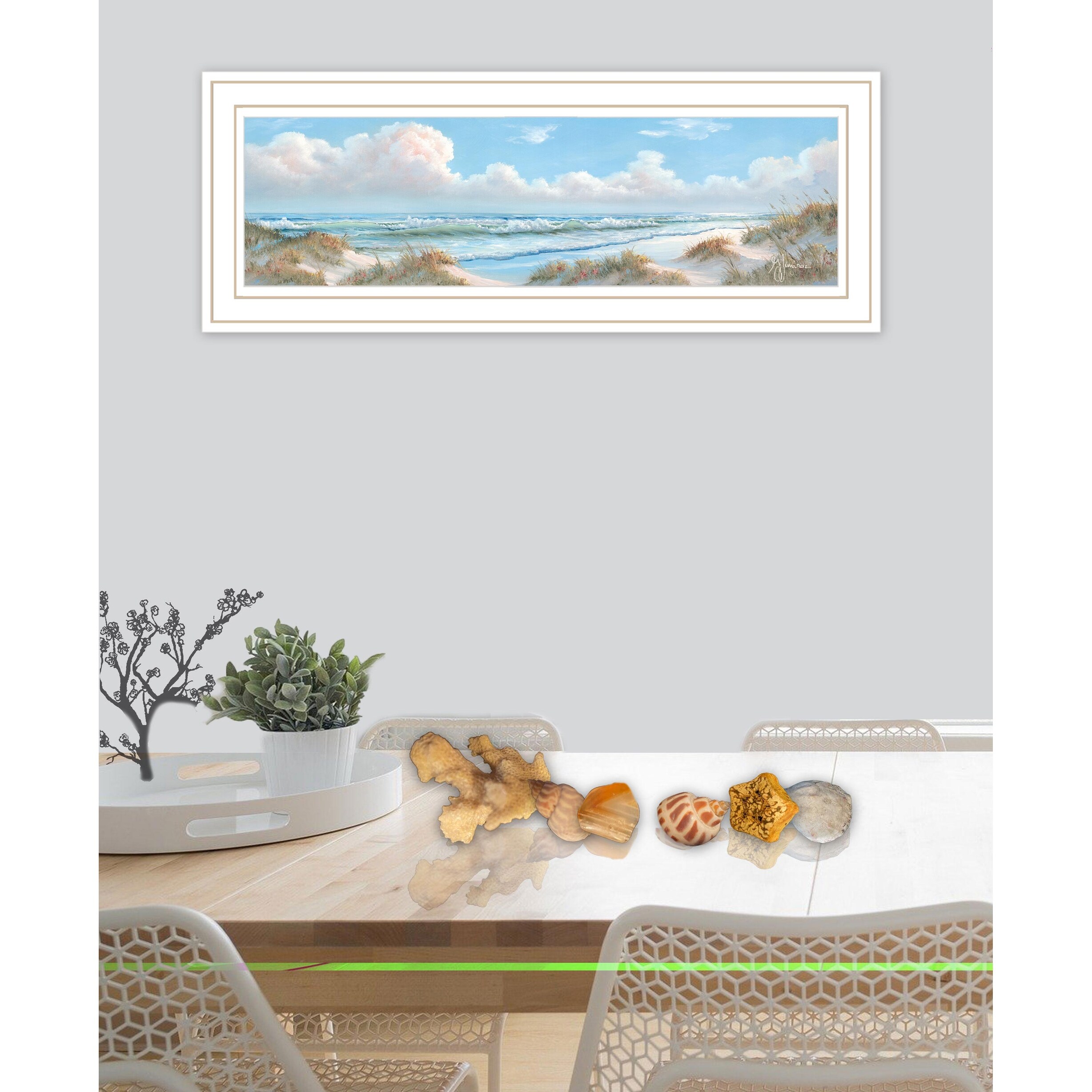 "Seascape I" by Georgia Janisse, Ready to Hang Framed Print, White Frame