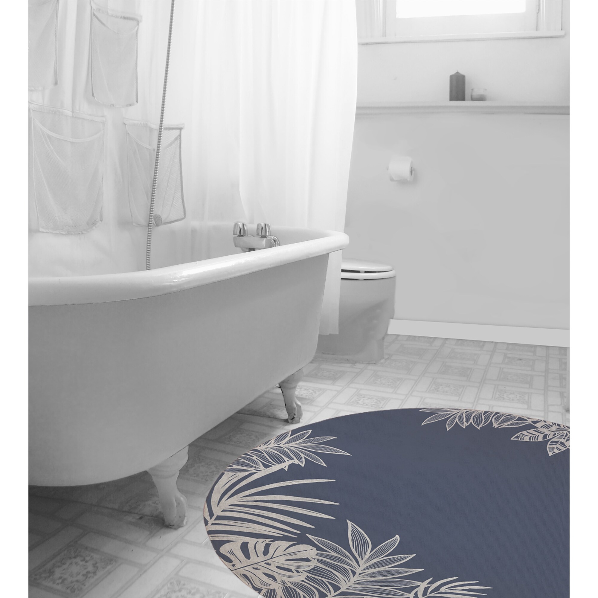 TROPEZ BLUE Bath Rug By Kavka Designs