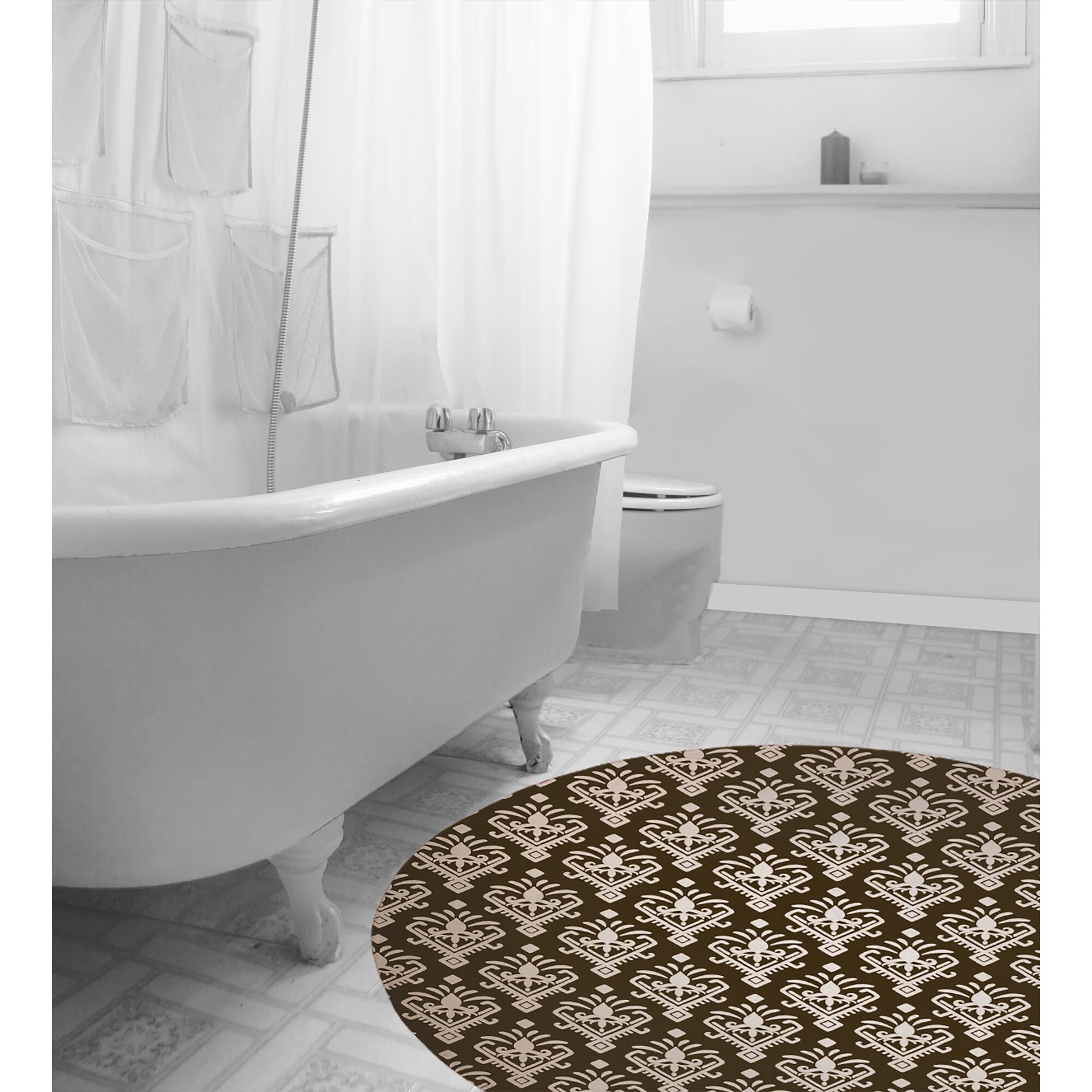 ANDOVER BROWN Bath Rug By Kavka Designs