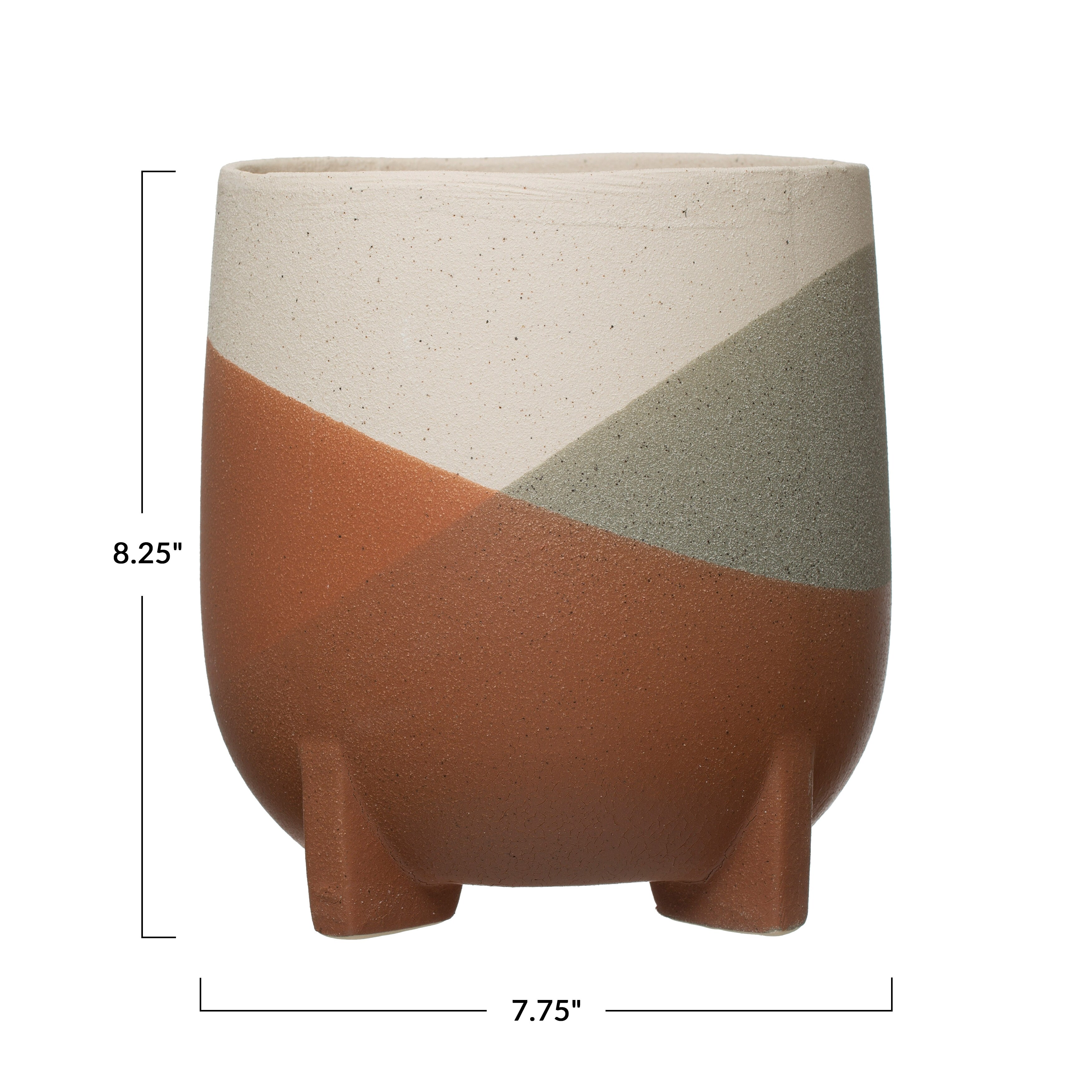 Stoneware Footed Planter Pot