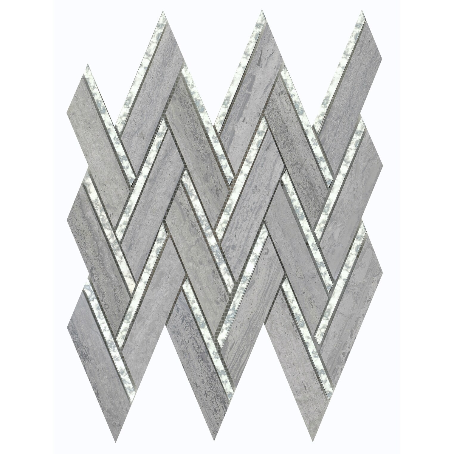 Emser Tile Impulse - 14" x 15" Parallelogram Herringbone Mosaic Floor
