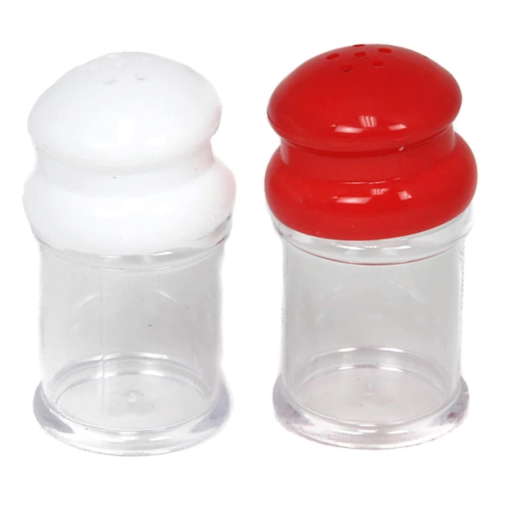 Chef Craft 3.5" Tall Durable Plastic Salt & Pepper Shaker Set - Great Size for Table or Camping Use