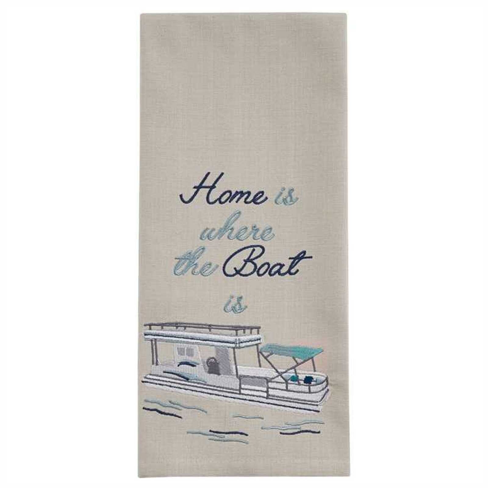 Park Designs Home is Where the Boat is Embroidered Kitchen Dish Towel