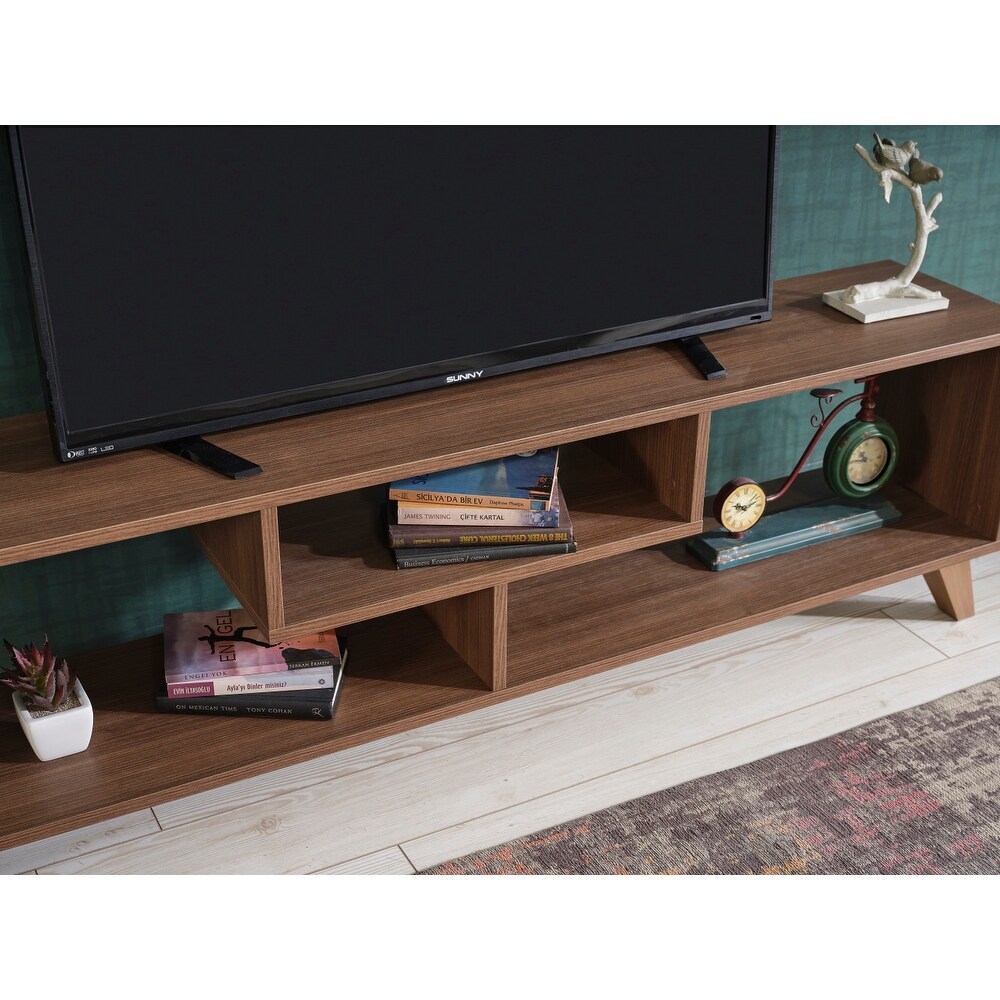 Pant Mid Century Modern Tv Stand Open Shelving Entertainment Centre 67 inch Tv Unit