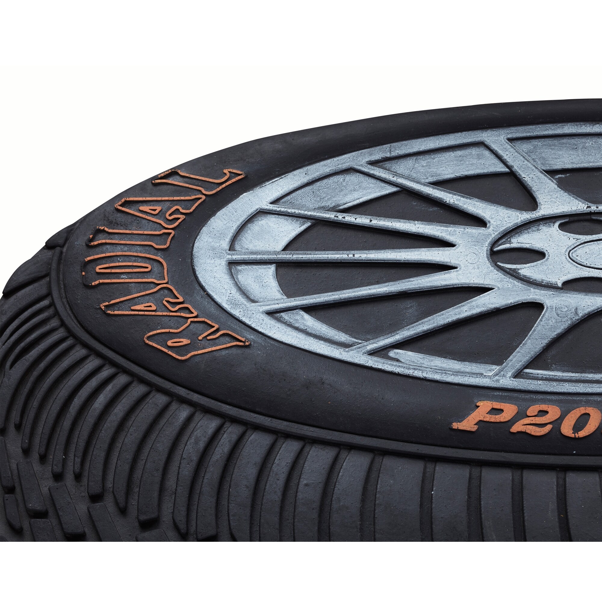 Better Trends Tire Design Rubber Garage Rug