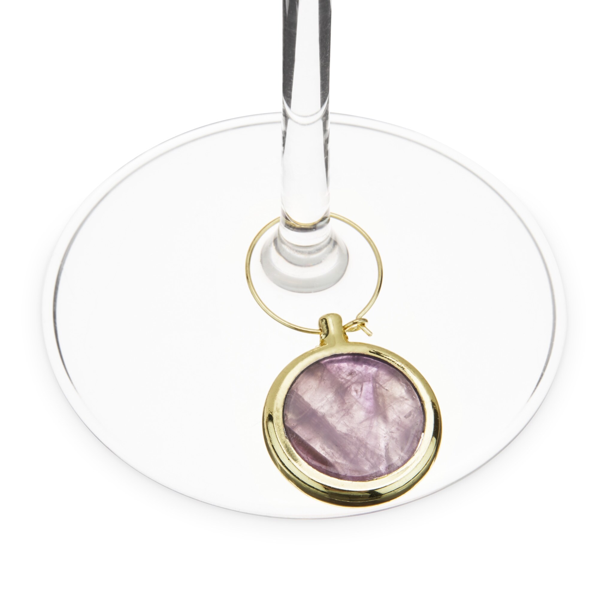 Agate Wine Charm Set by Twine Living - Gold - 1" x 4.25"