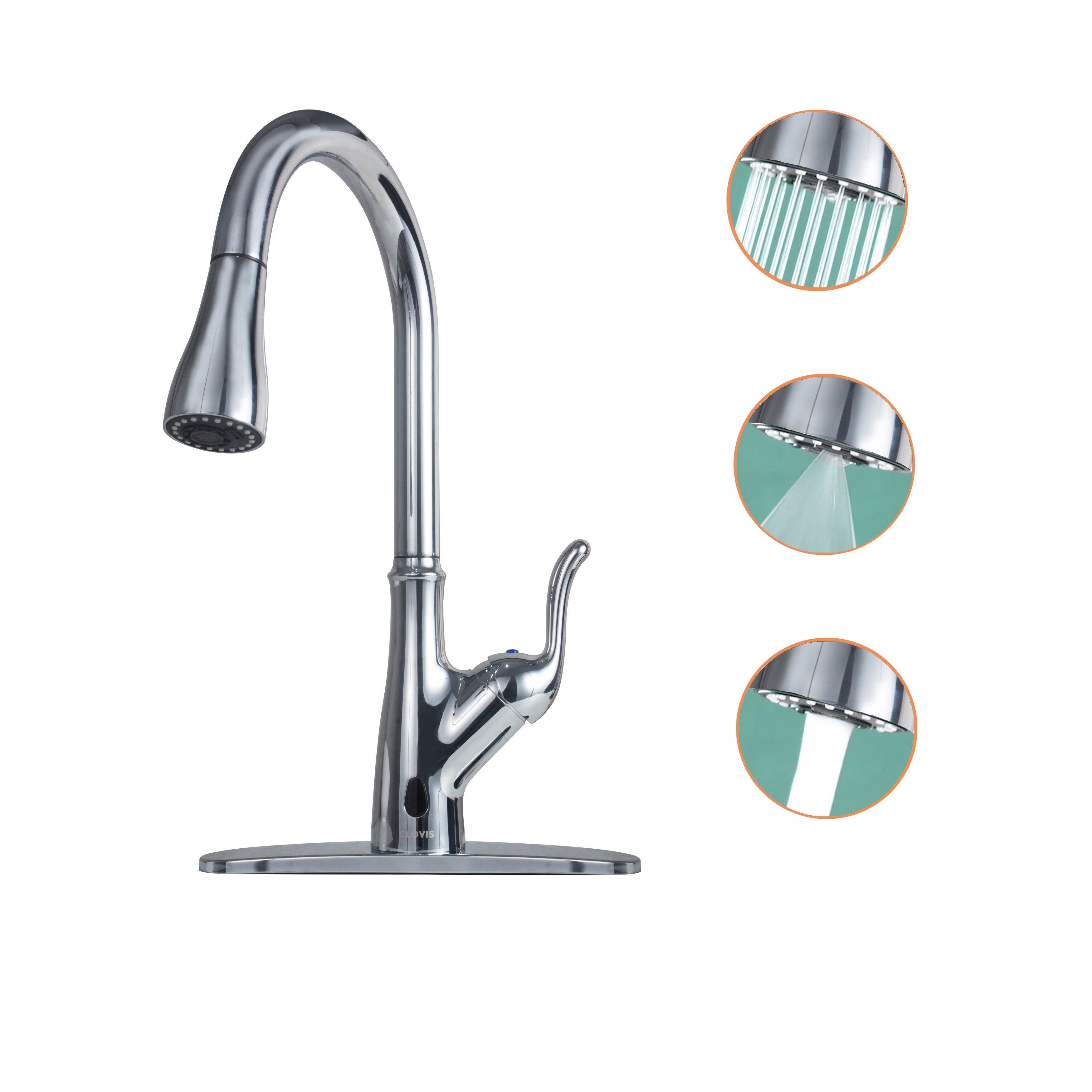 Pull Down Touchless Single Handle Kitchen Faucet