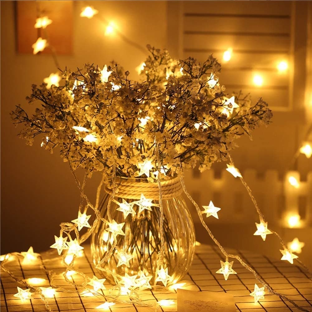 100 LED Plug in Fairy String Lights Waterproof, Warm White - Yellow