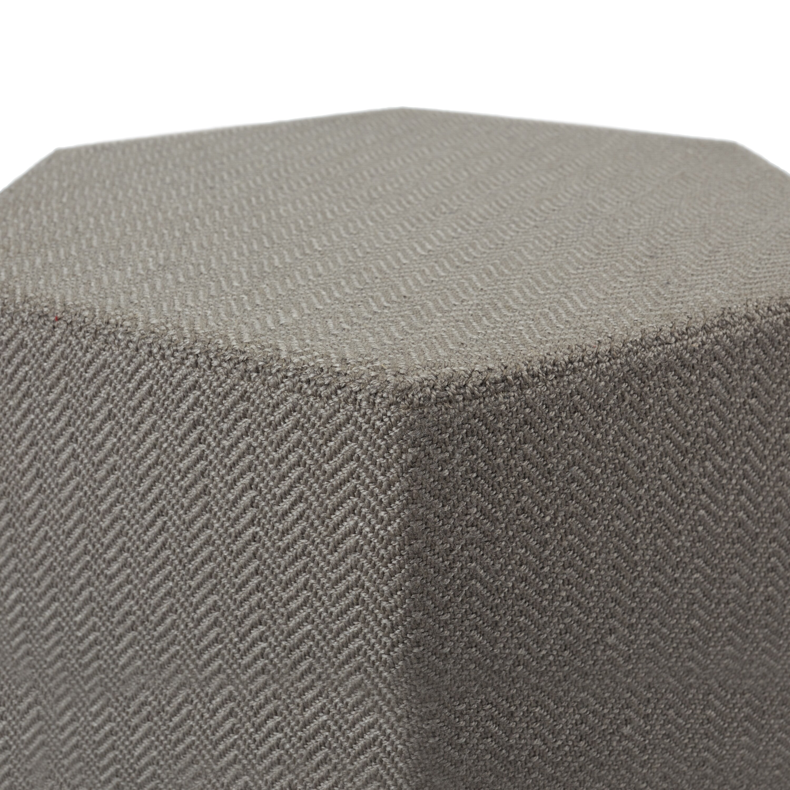 Rhodes Solid Gray Pouf/ Floor Pillow