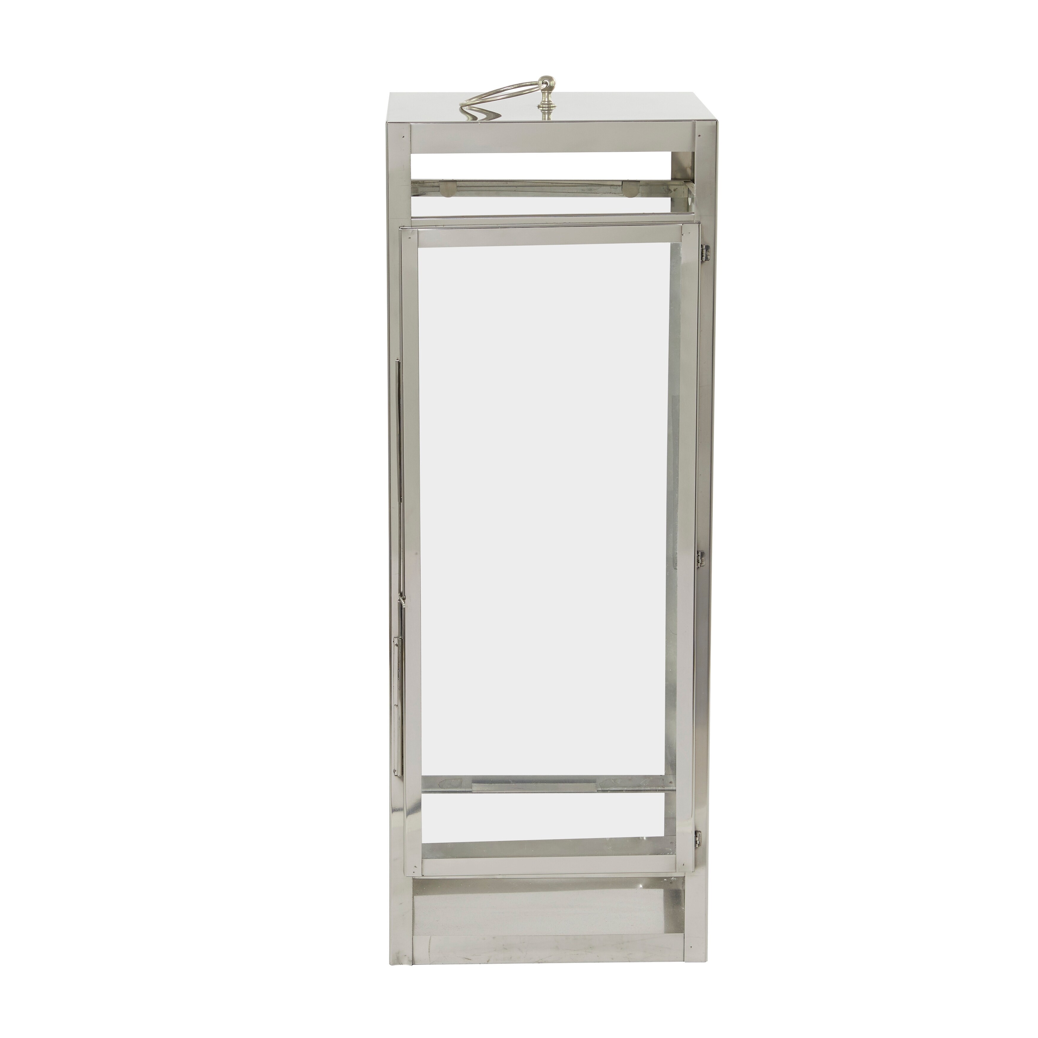 Stainless Steel Contemporary Lantern - 11 x 11 x 32 - Silver