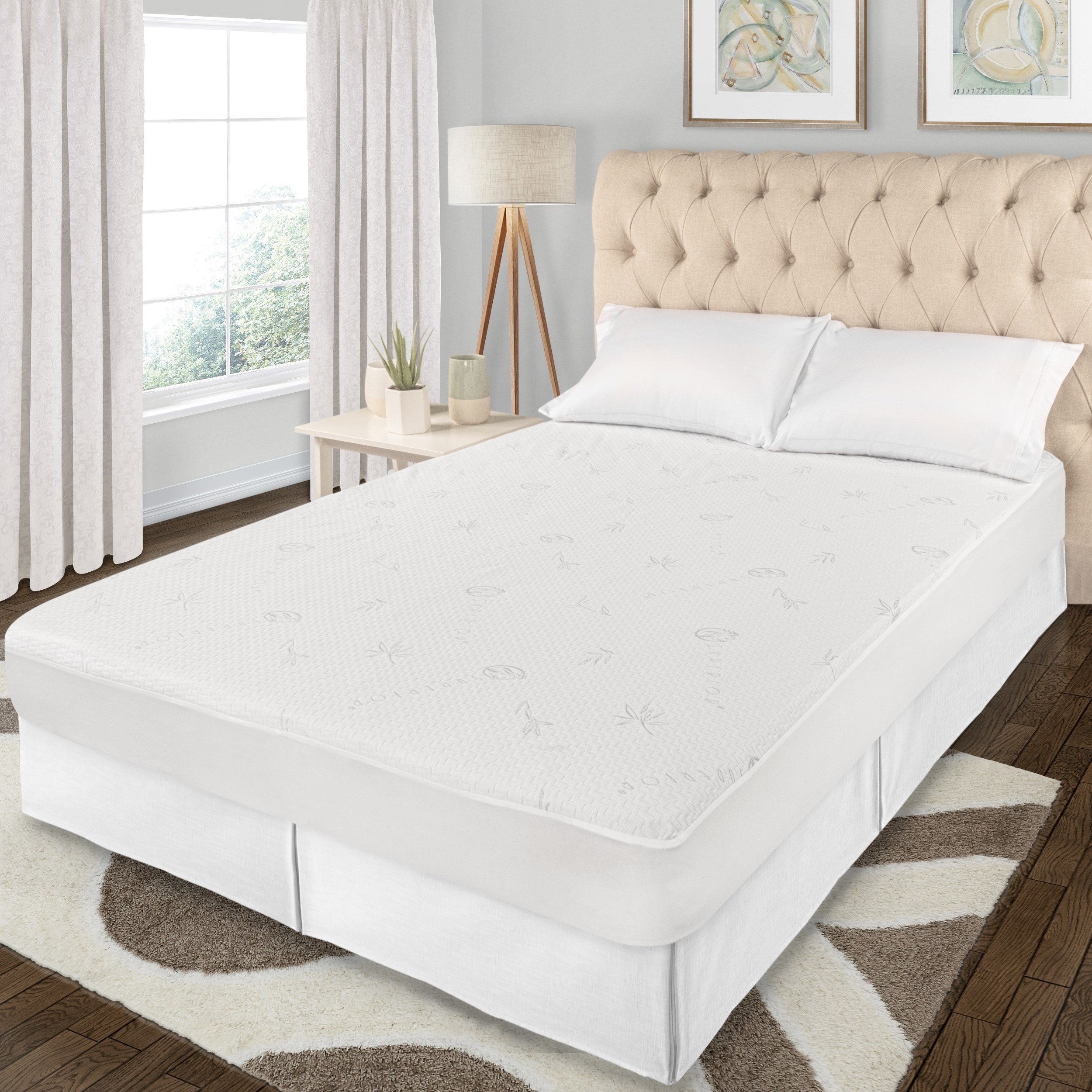 Superior Waterproof Rayon from Bamboo Blend Hypoallergenic Mattress Protector