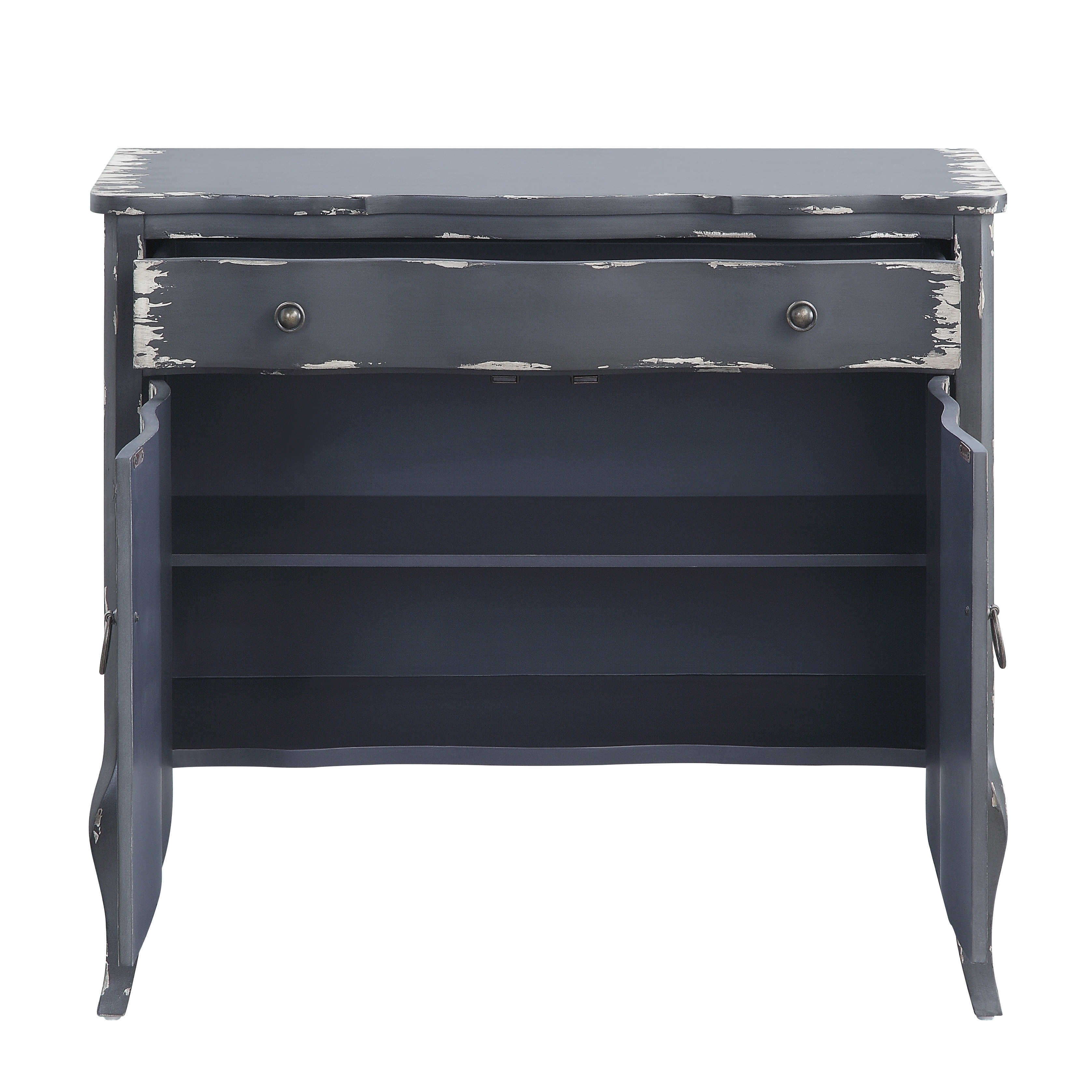 Console Table in Antique Gray Finish