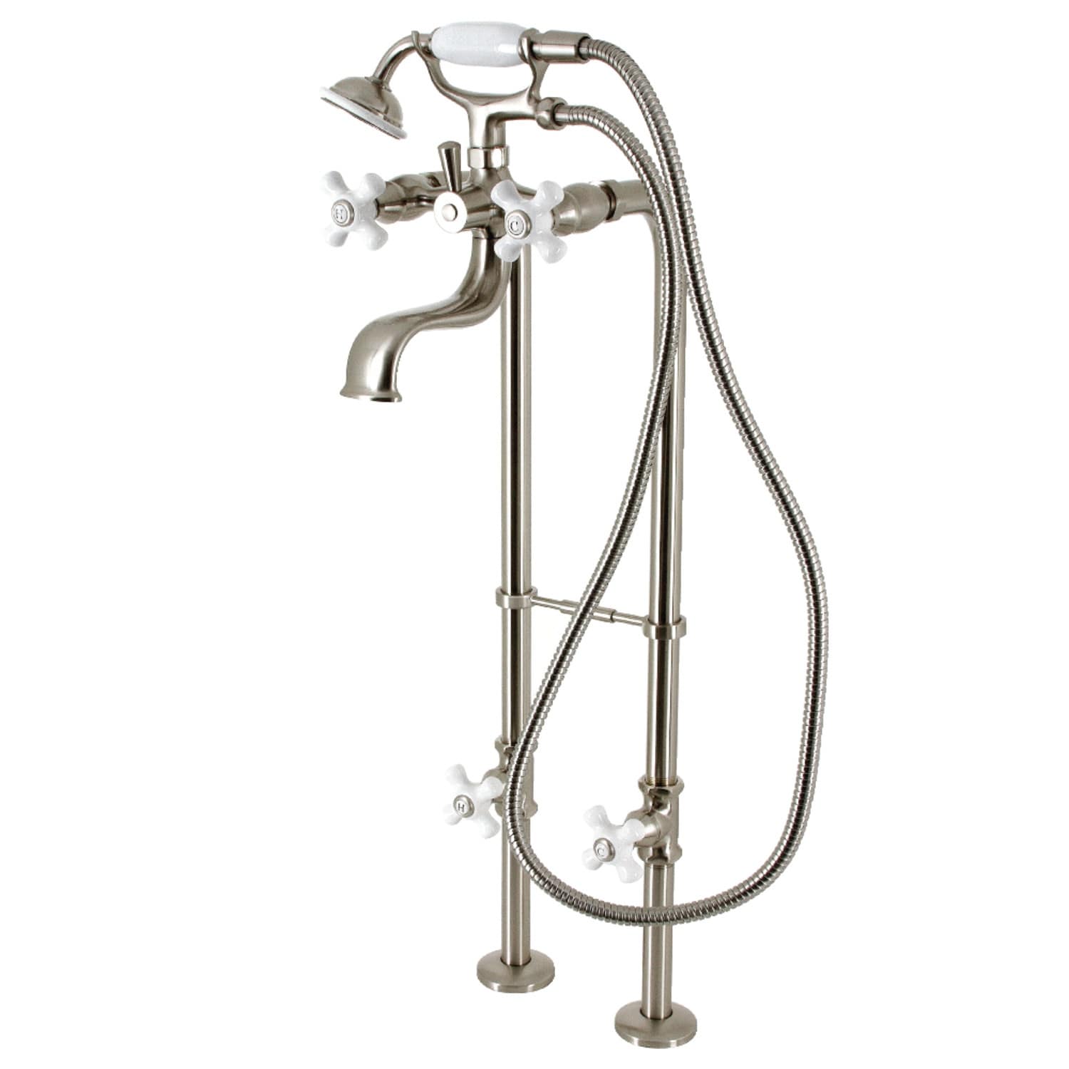 Kingston Brass Freestanding Clawfoot Tub Faucet Package with Supply Line