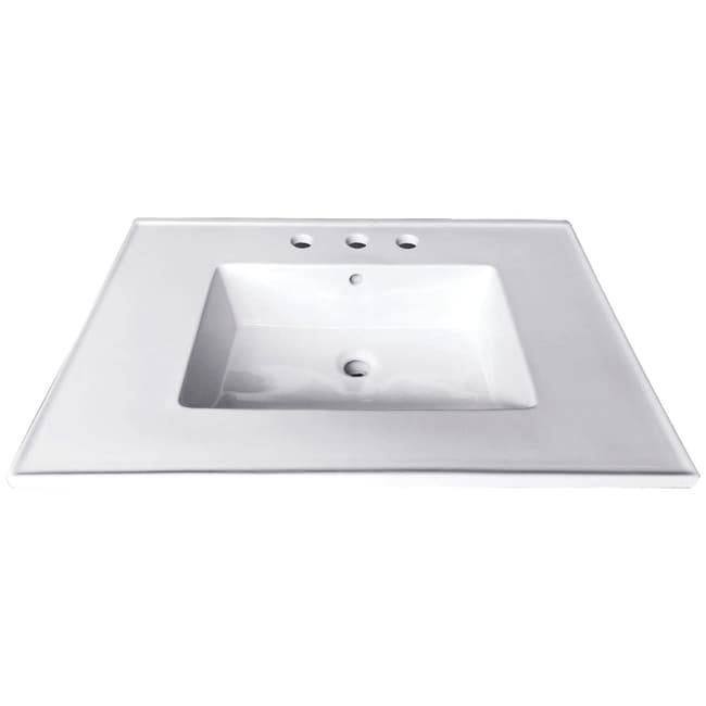 Kingston Brass Continental 25" X 22" Ceramic Vanity Top with