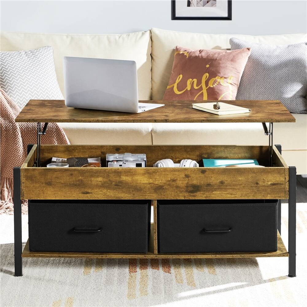Yaheetech Lift Coffee Table with Hidden Compartment for Living Room - Grey