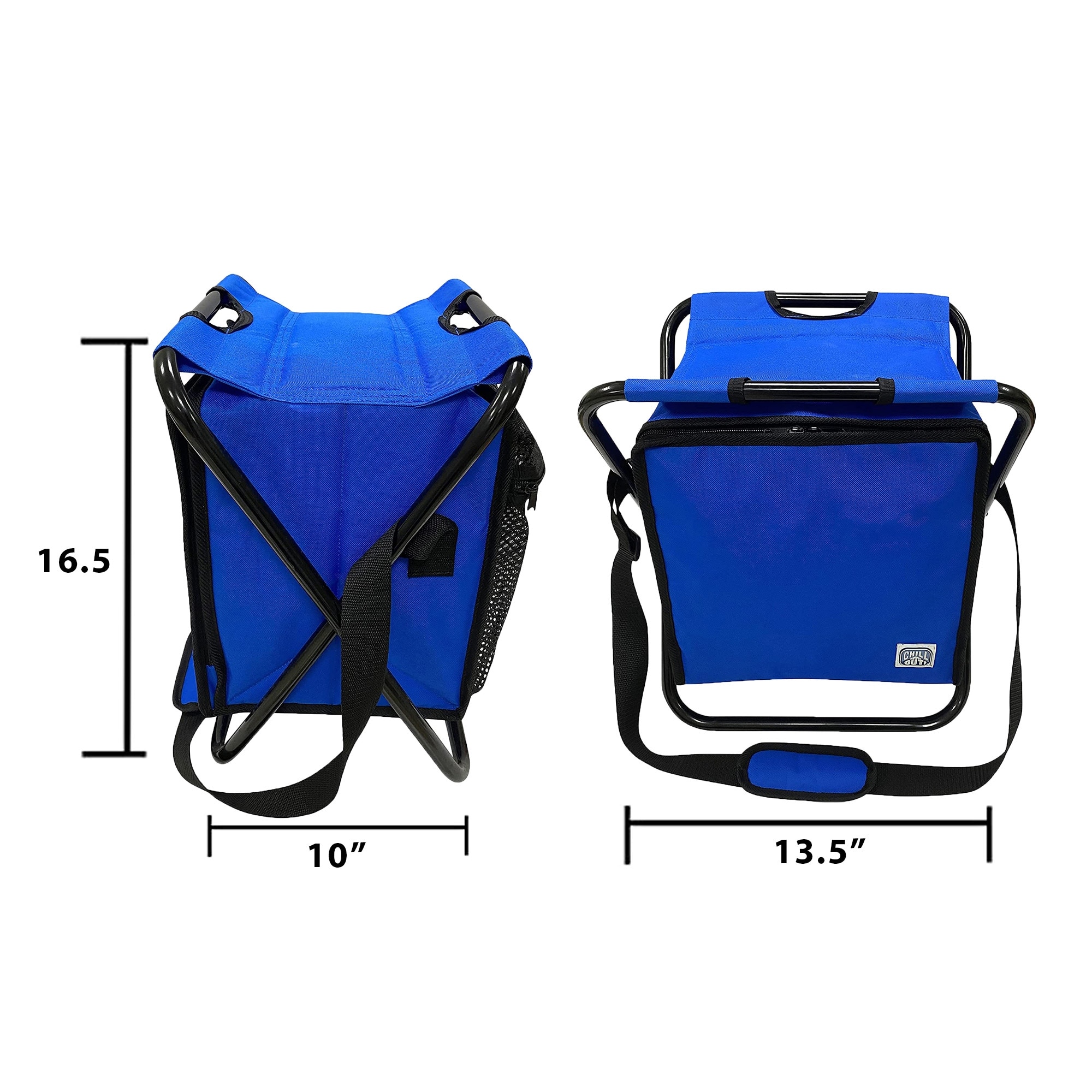 Chill Out- Frigi-Chair Soft Cooler with Built in Sport Seat in Blue