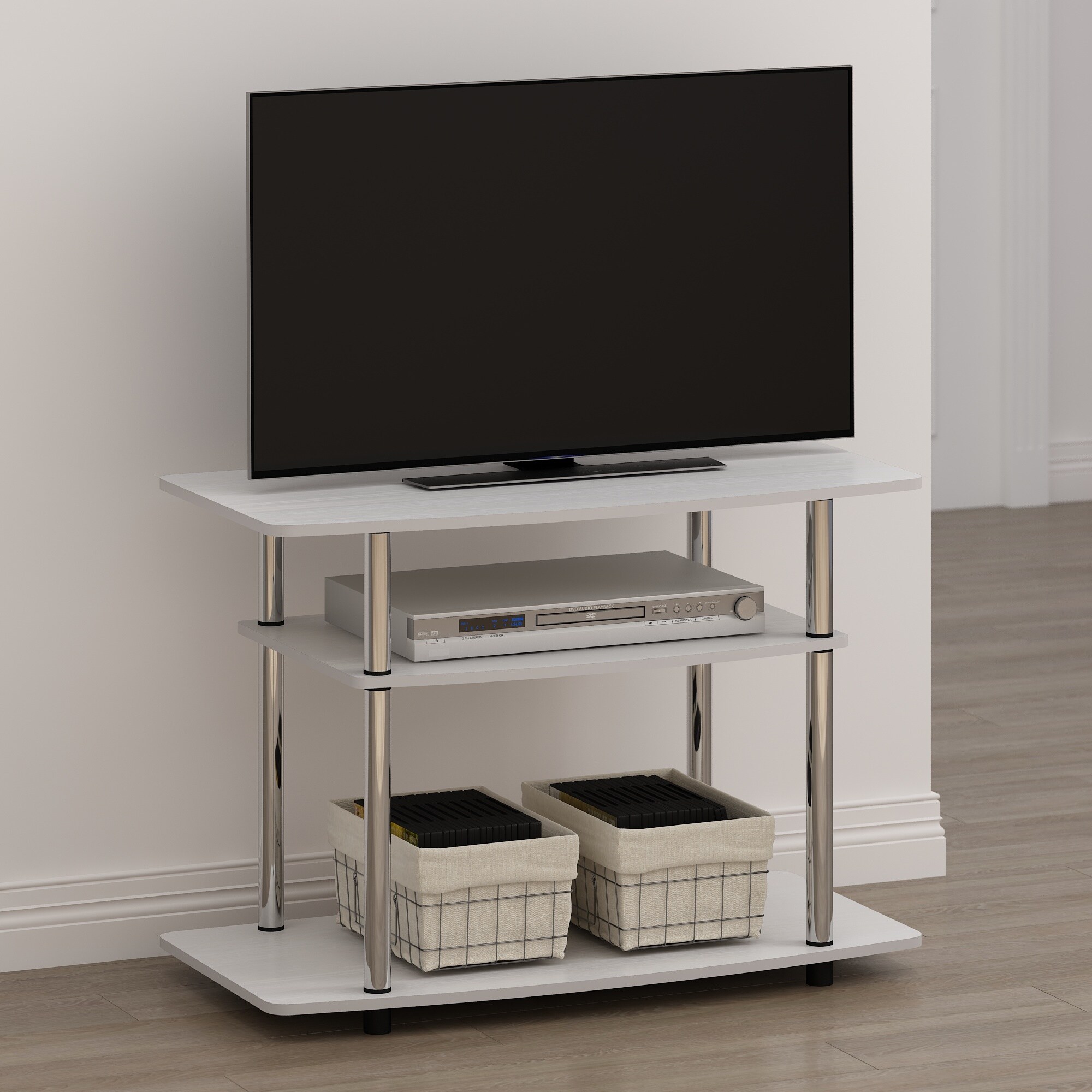 Furinno Turn-N-Tube No Tools 3-Tier TV Stands
