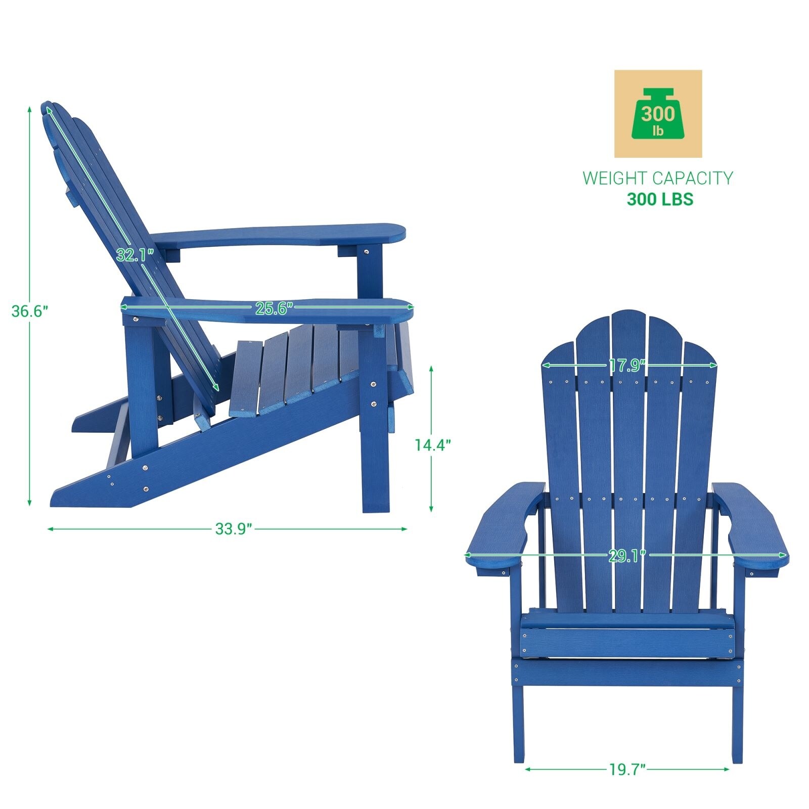Outdoor Plastic Adirondacks Chair (Set of 4) By LIVOOSUN