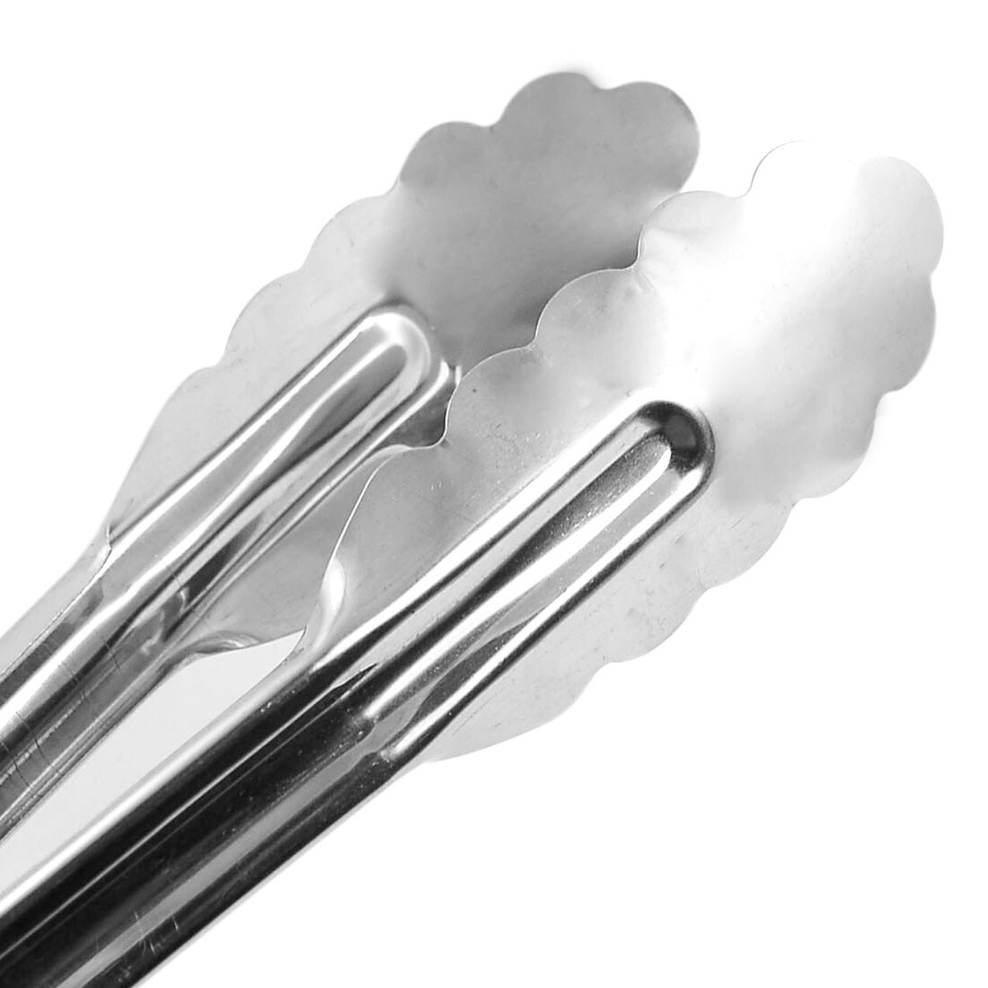 Metal Clip BBQ Barbecue Buffet Meat Bread Food Locking Tongs Silver Tone 3PCS - Silver Tone