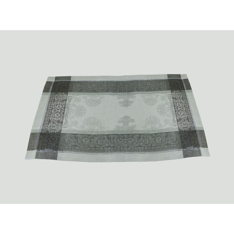 French Home Linen Set of 6 Cleopatra Placemats - Shades of Grey