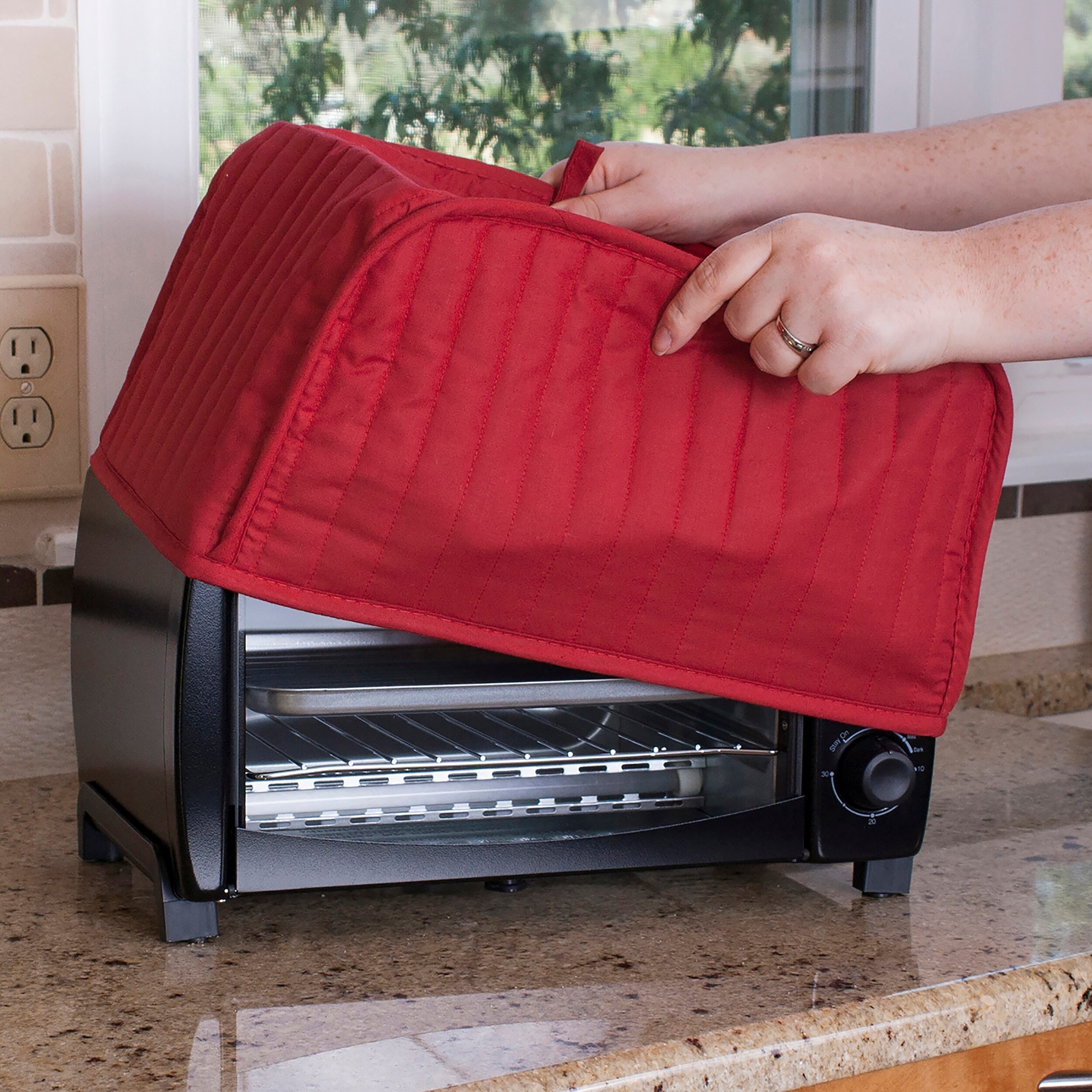 Solid Paprika Toaster Oven/Broiler Cover, Appliance Not Included