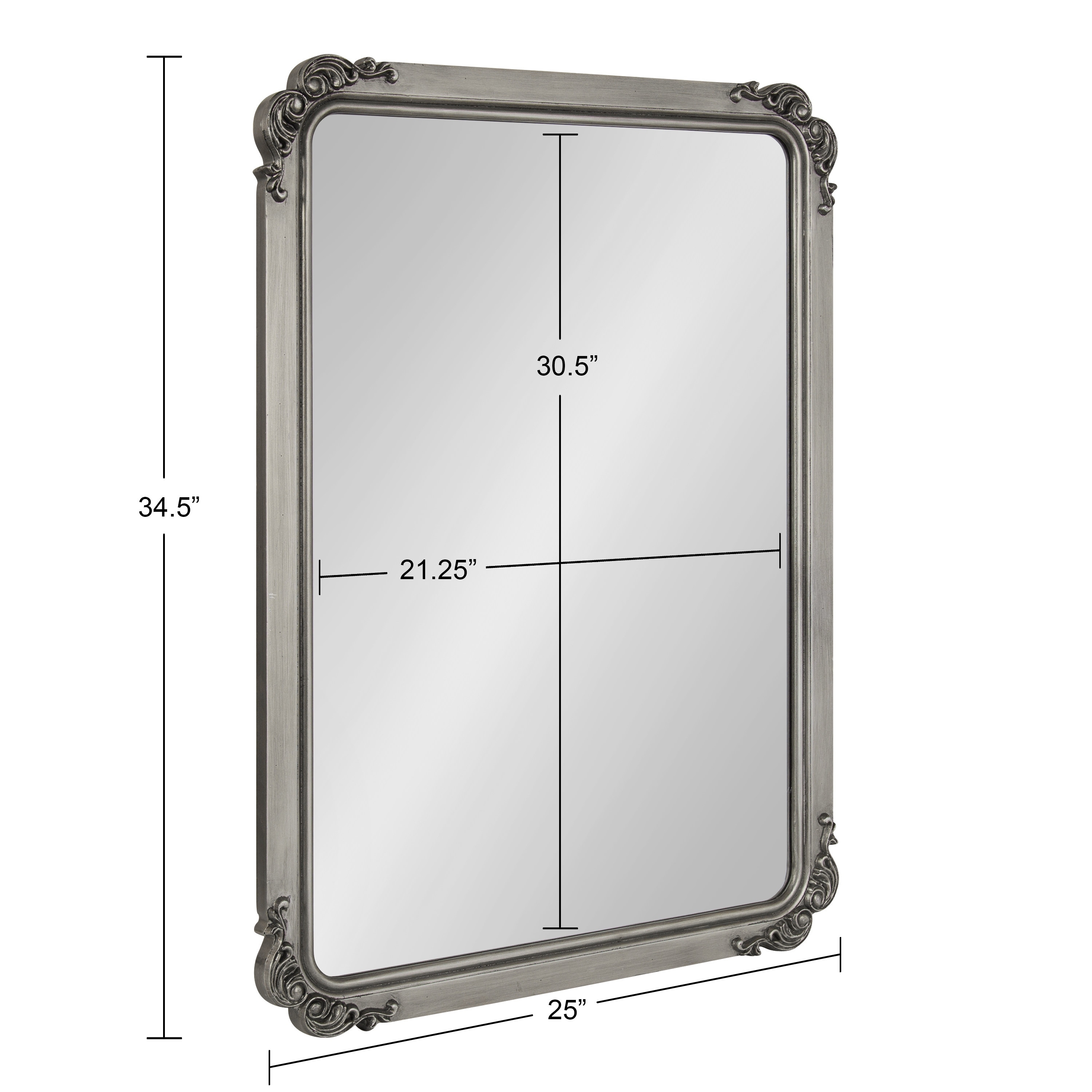 Kate and Laurel Ivette Rectangle Mirror - 25x35