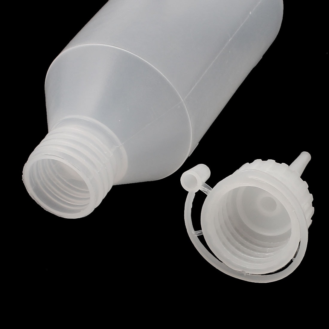 YH-2L Plastic Kitchen Laboratory Squeeze Bottle Dispenser 100ML 5 Pcs - White, Clear